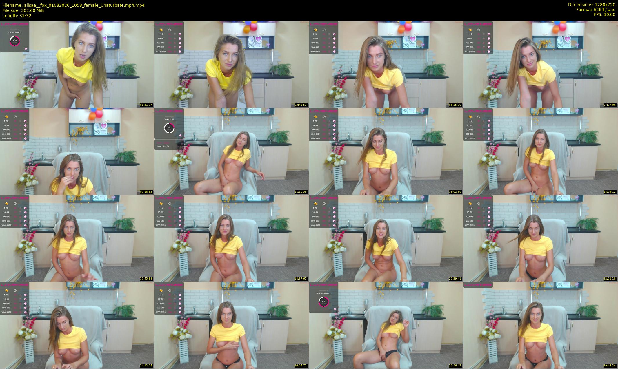 alisaa__fox — 32 minute Chaturbate female cam show recording, 720p, Aug 1, 2020