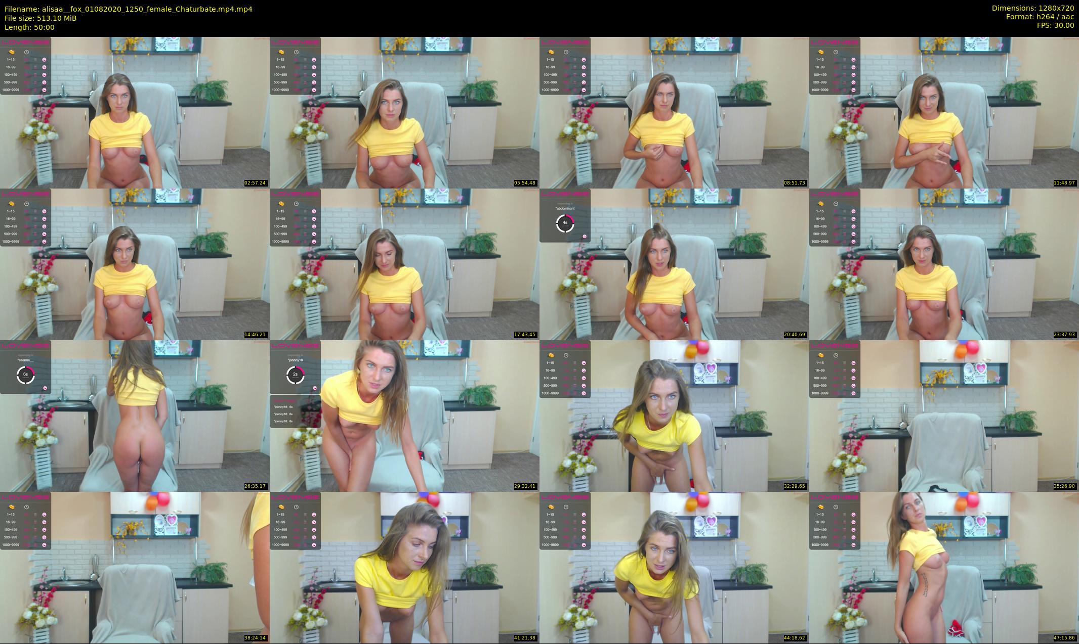 alisaa__fox — 50 minute Chaturbate female cam show recording, 720p, Aug 1, 2020