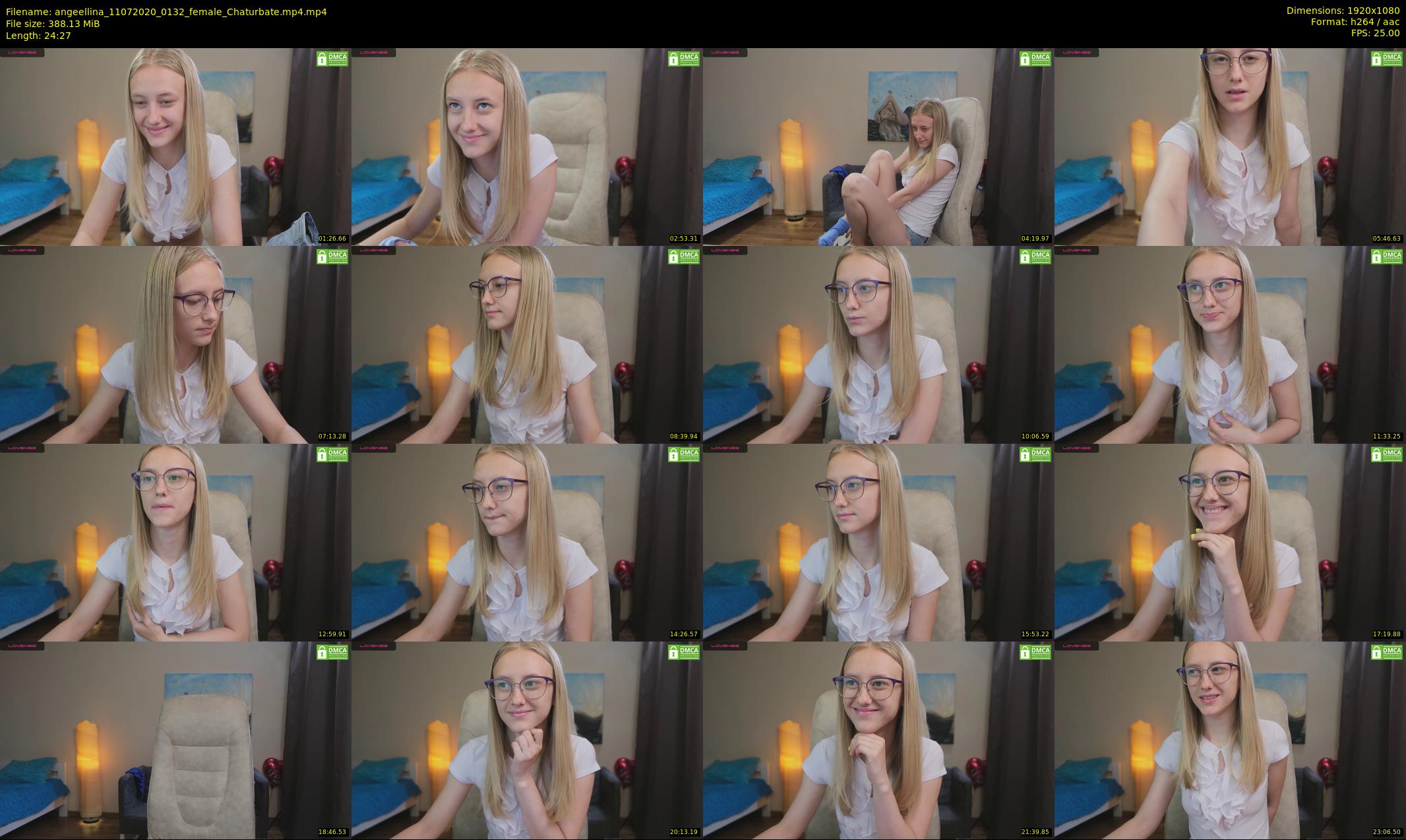 angeellina — 25 minute Chaturbate female cam show recording, 1080p, Jul 11, 2020