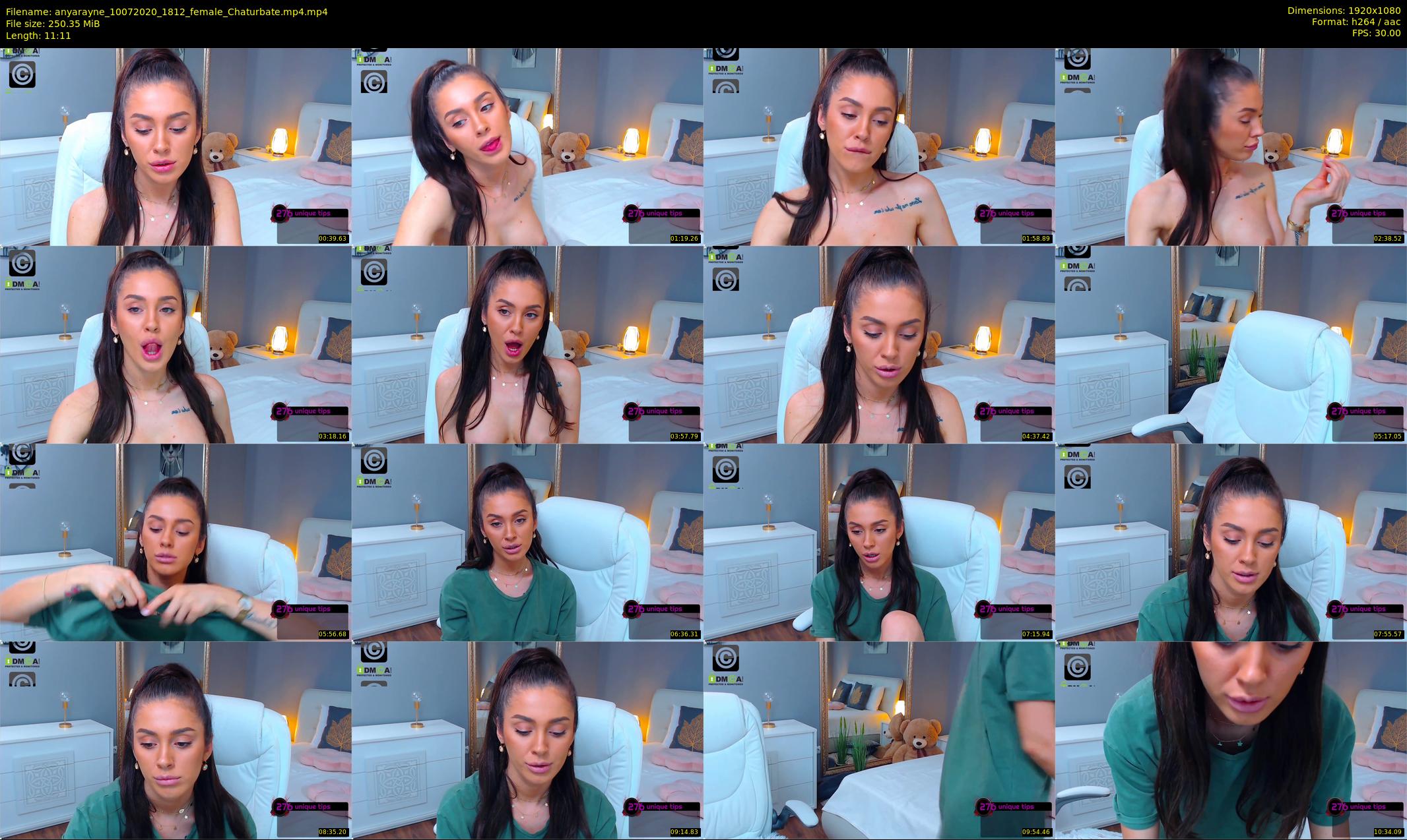 anyarayne — 12 minute Chaturbate female cam show recording, 1080p, Jul 10, 2020
