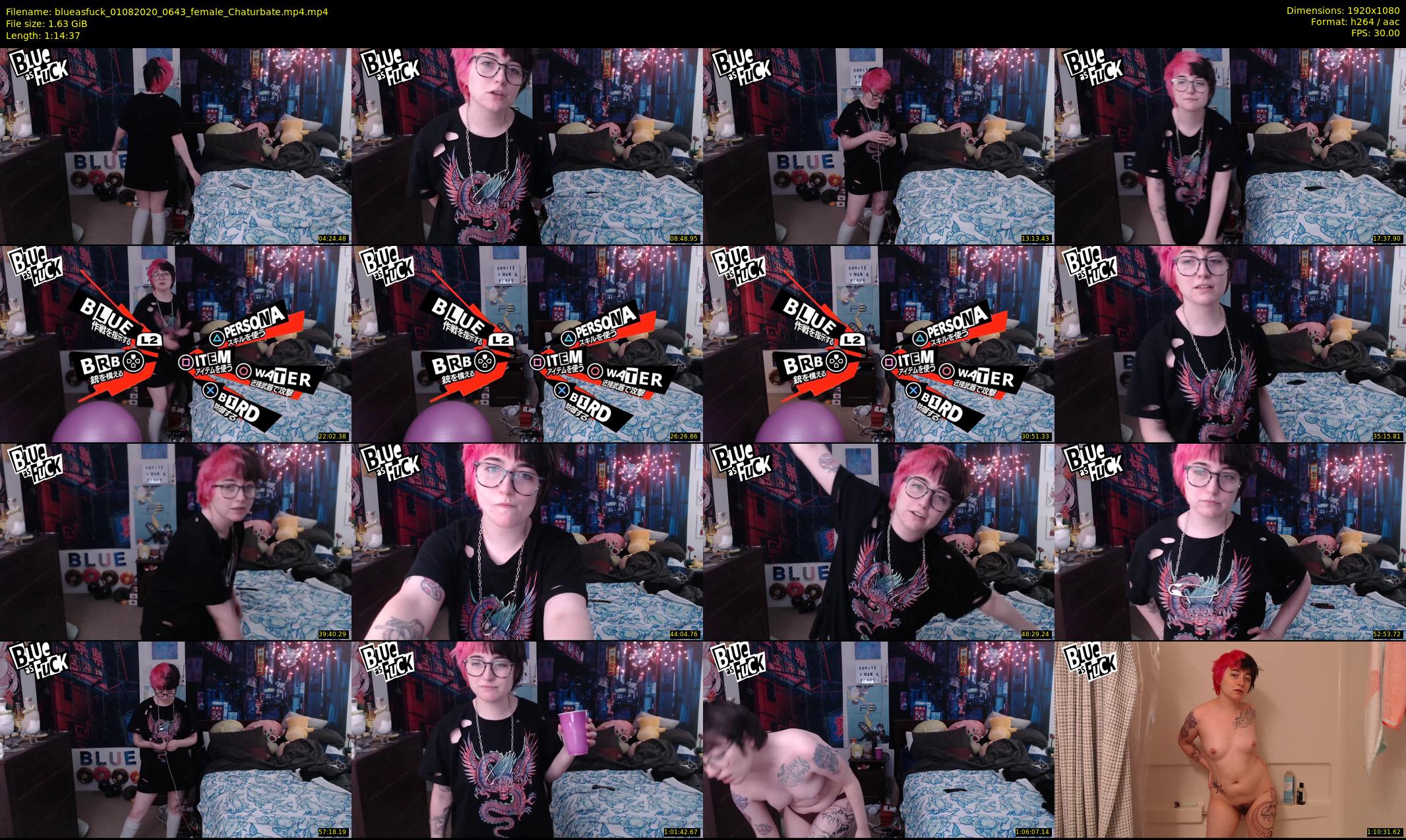 blueasfuck — 75 minute Chaturbate female cam show recording, 1080p, Aug 1, 2020