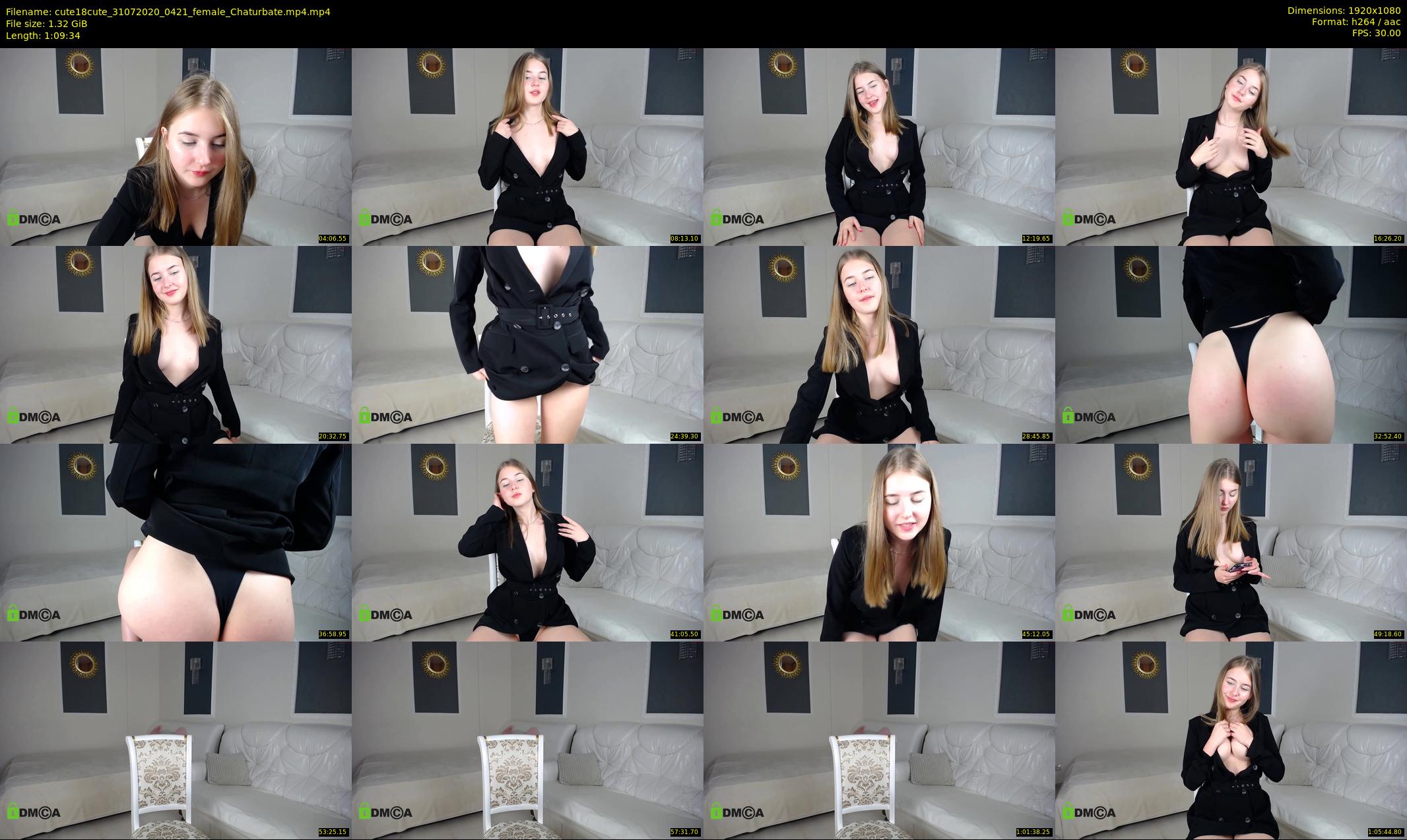 cute18cute — 70 minute Chaturbate female cam show recording, 1080p, Jul 31, 2020