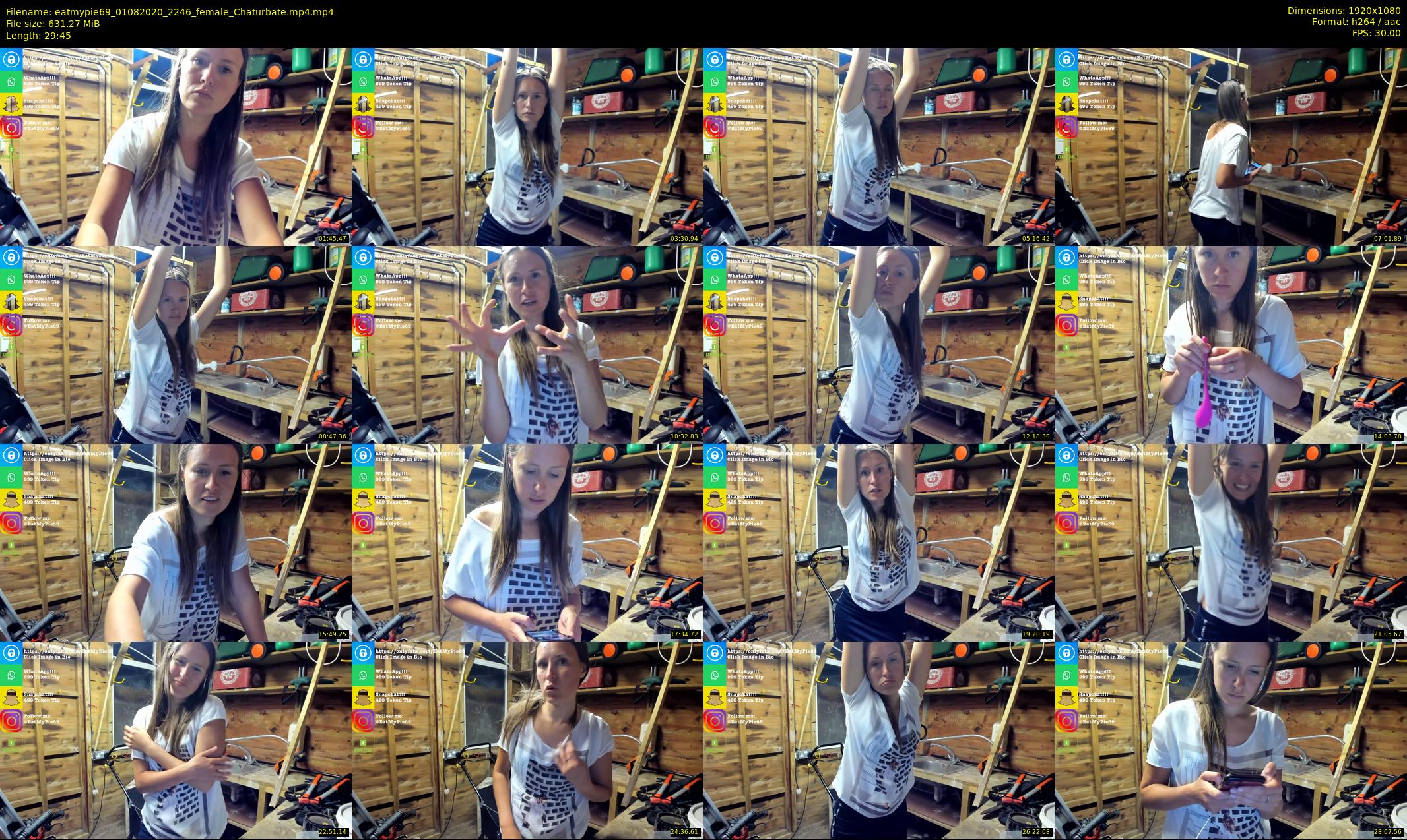 eatmypie69 — 30 minute Chaturbate female cam show recording, 1080p, Aug 1, 2020