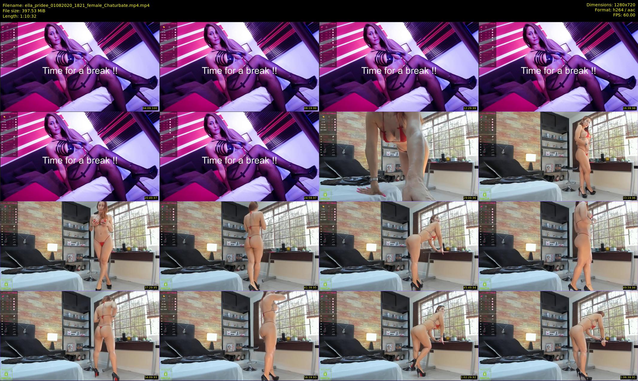 ella_pridee — 71 minute Chaturbate female cam show recording, 720p, Aug 1, 2020