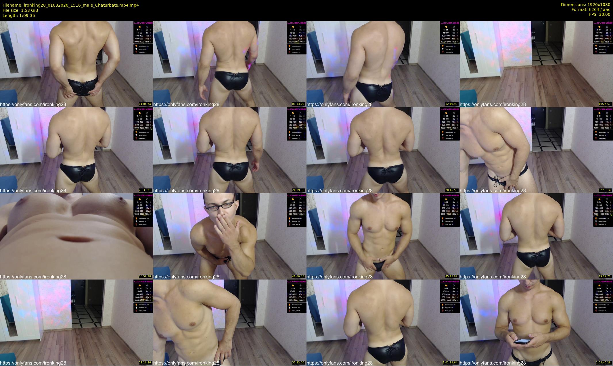 ironking28 — 70 minute Chaturbate male cam show recording, 1080p, Aug 1, 2020
