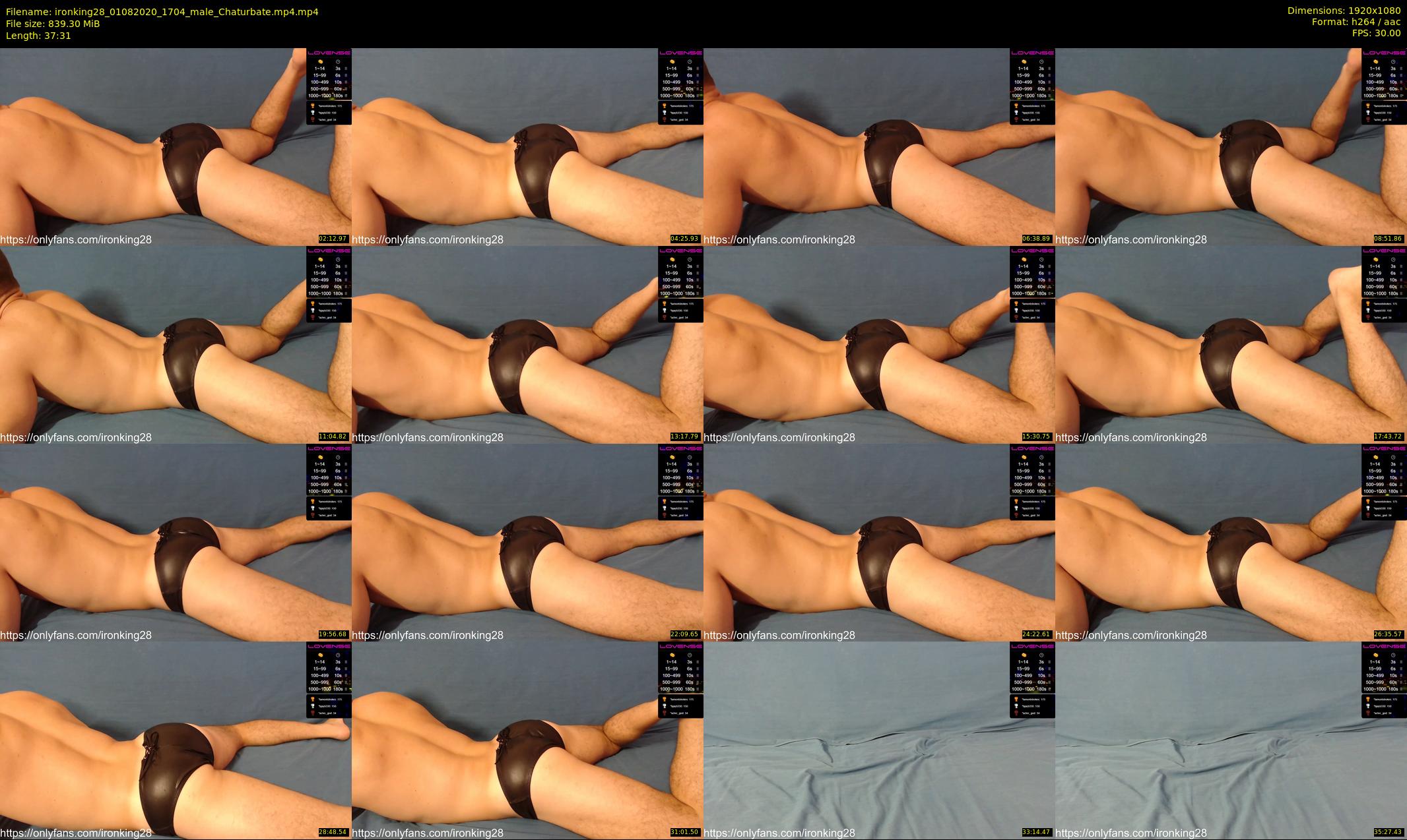 ironking28 — 38 minute Chaturbate male cam show recording, 1080p, Aug 1, 2020