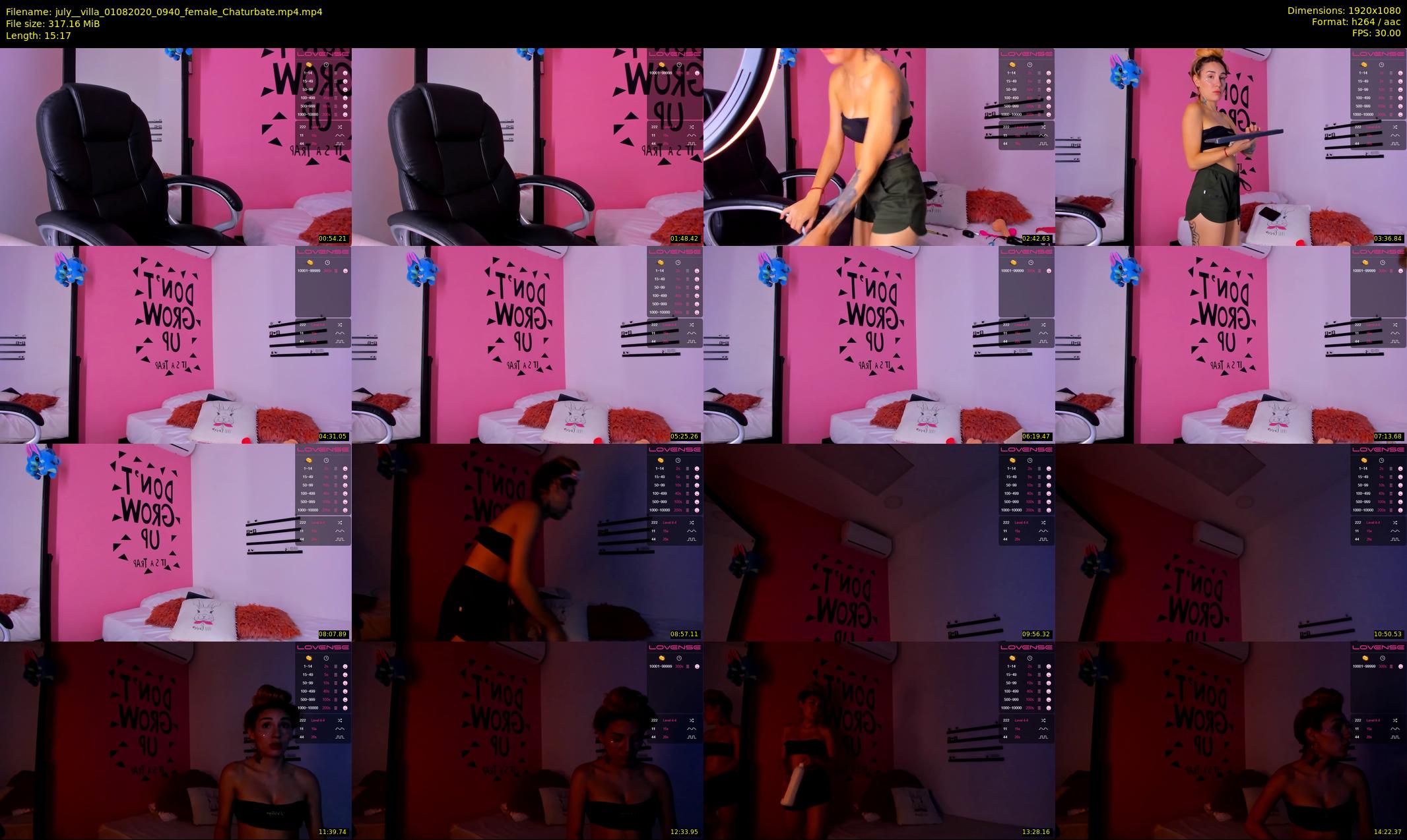 july__villa — 16 minute Chaturbate female cam show recording, 1080p, Aug 1, 2020