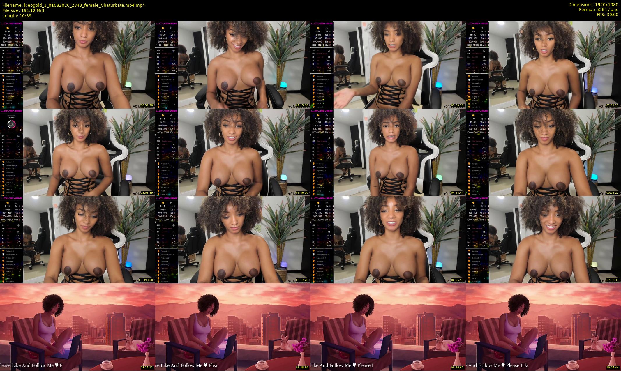 kleogold_1 — 11 minute Chaturbate female cam show recording, 1080p, Aug 1, 2020