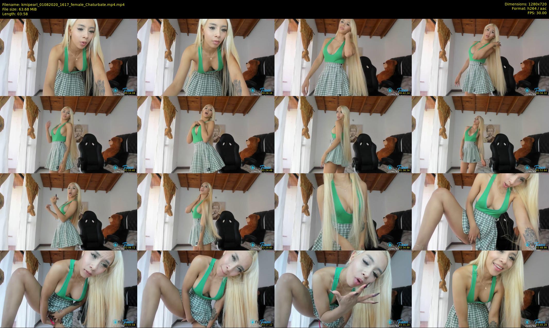 kmipearl — 4 minute Chaturbate female cam show recording, 720p, Aug 1, 2020