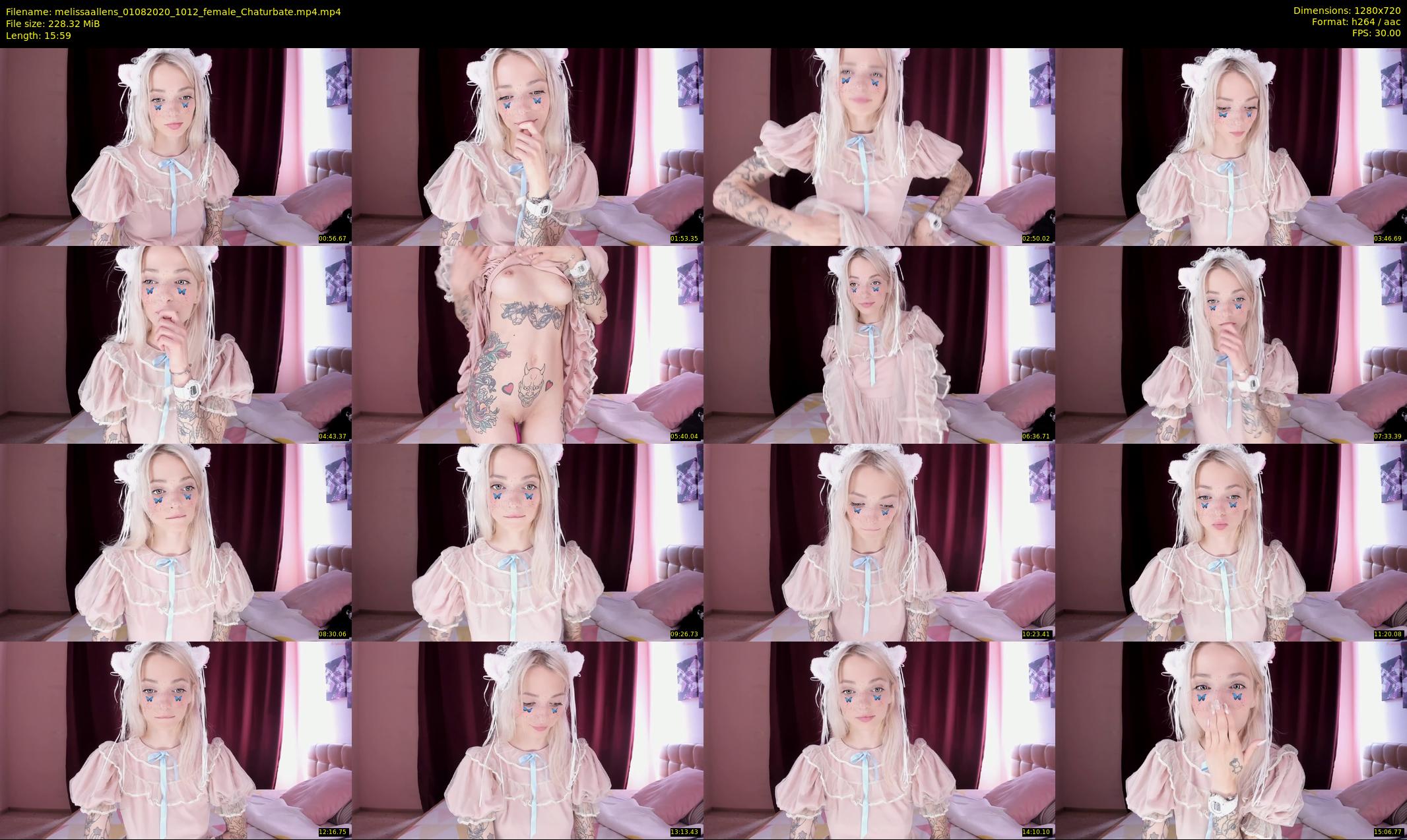 melissaallens — 16 minute Chaturbate female cam show recording, 720p, Aug 1, 2020
