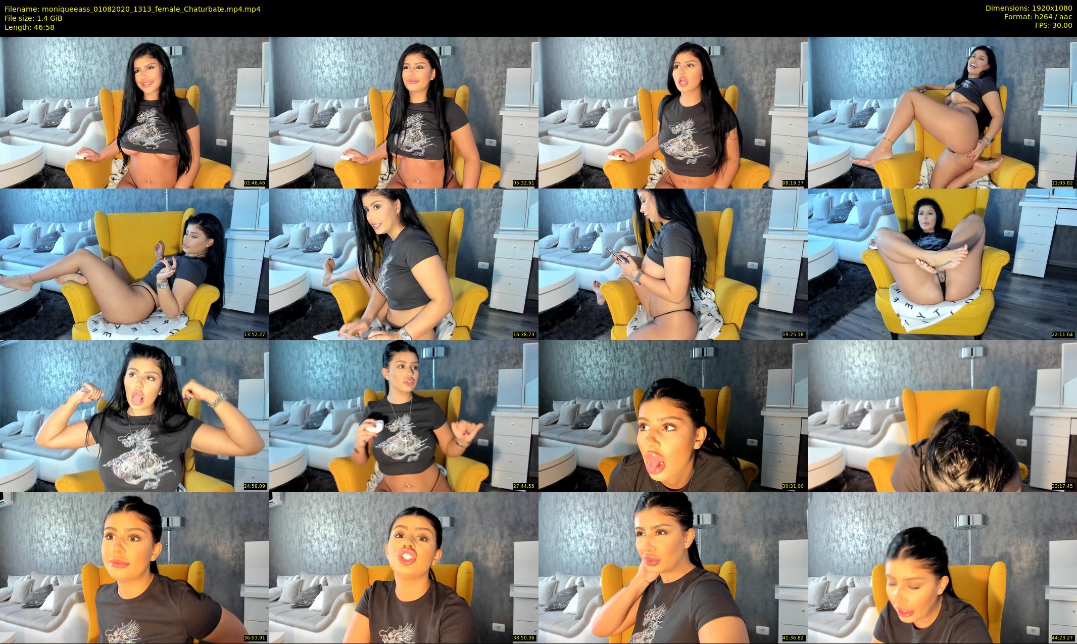 moniqueeass — 47 minute Chaturbate female cam show recording, 1080p, Aug 1, 2020