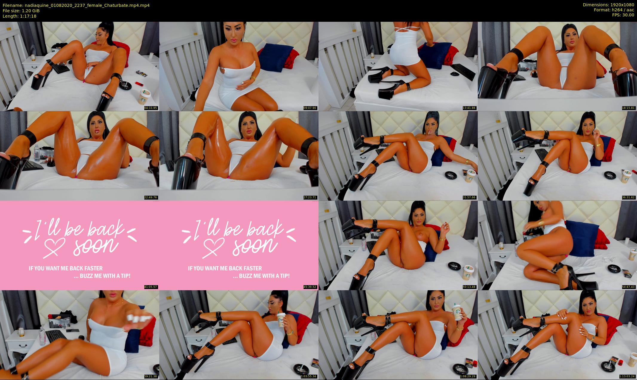 nadiaquine — 78 minute Chaturbate female cam show recording, 1080p, Aug 1, 2020