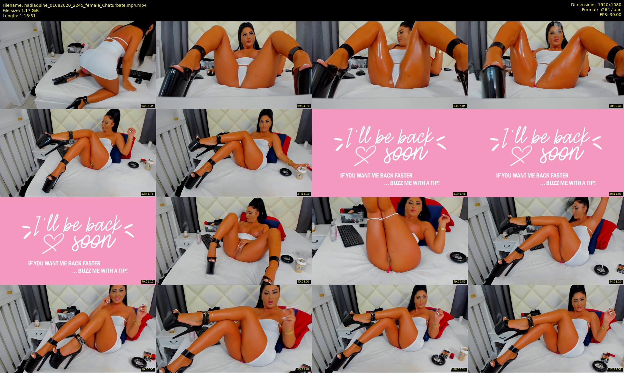 nadiaquine — 77 minute Chaturbate female cam show recording, 1080p, Aug 1, 2020