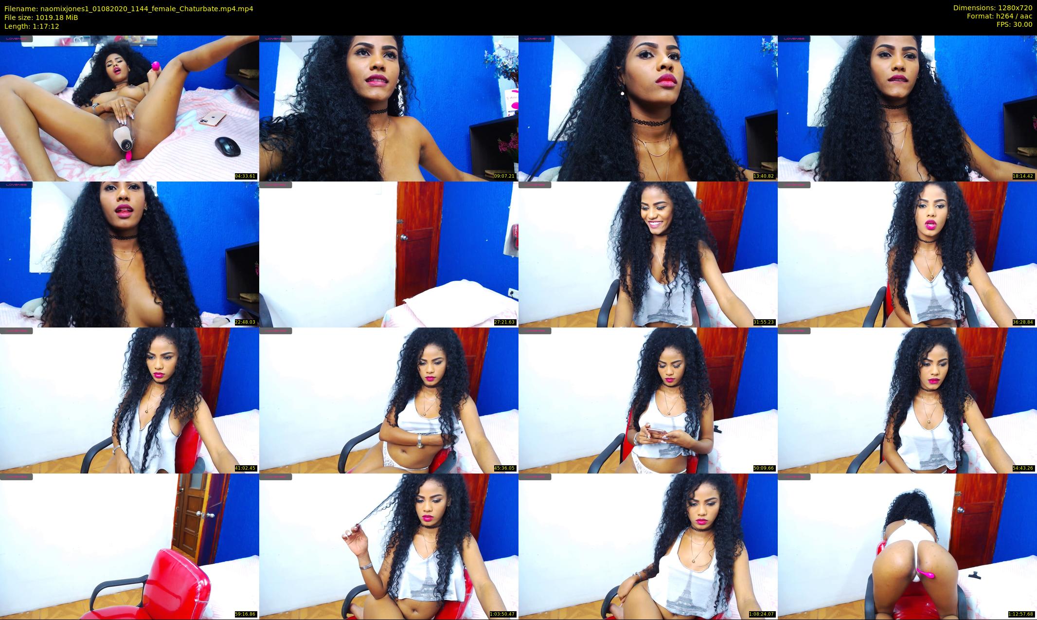 naomixjones1 — 78 minute Chaturbate female cam show recording, 720p, Aug 1, 2020
