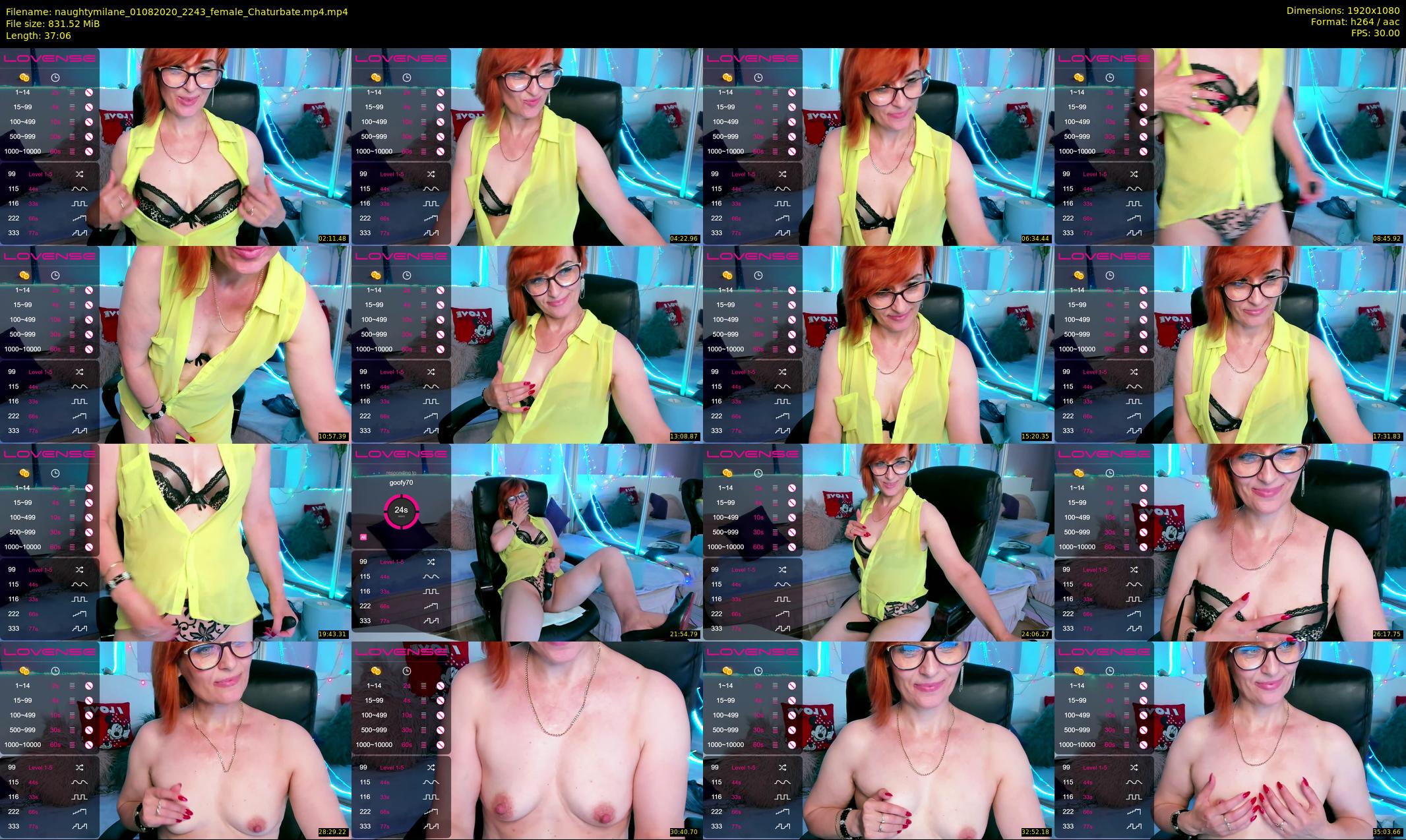 naughtymilane — 38 minute Chaturbate female cam show recording, 1080p, Aug 1, 2020