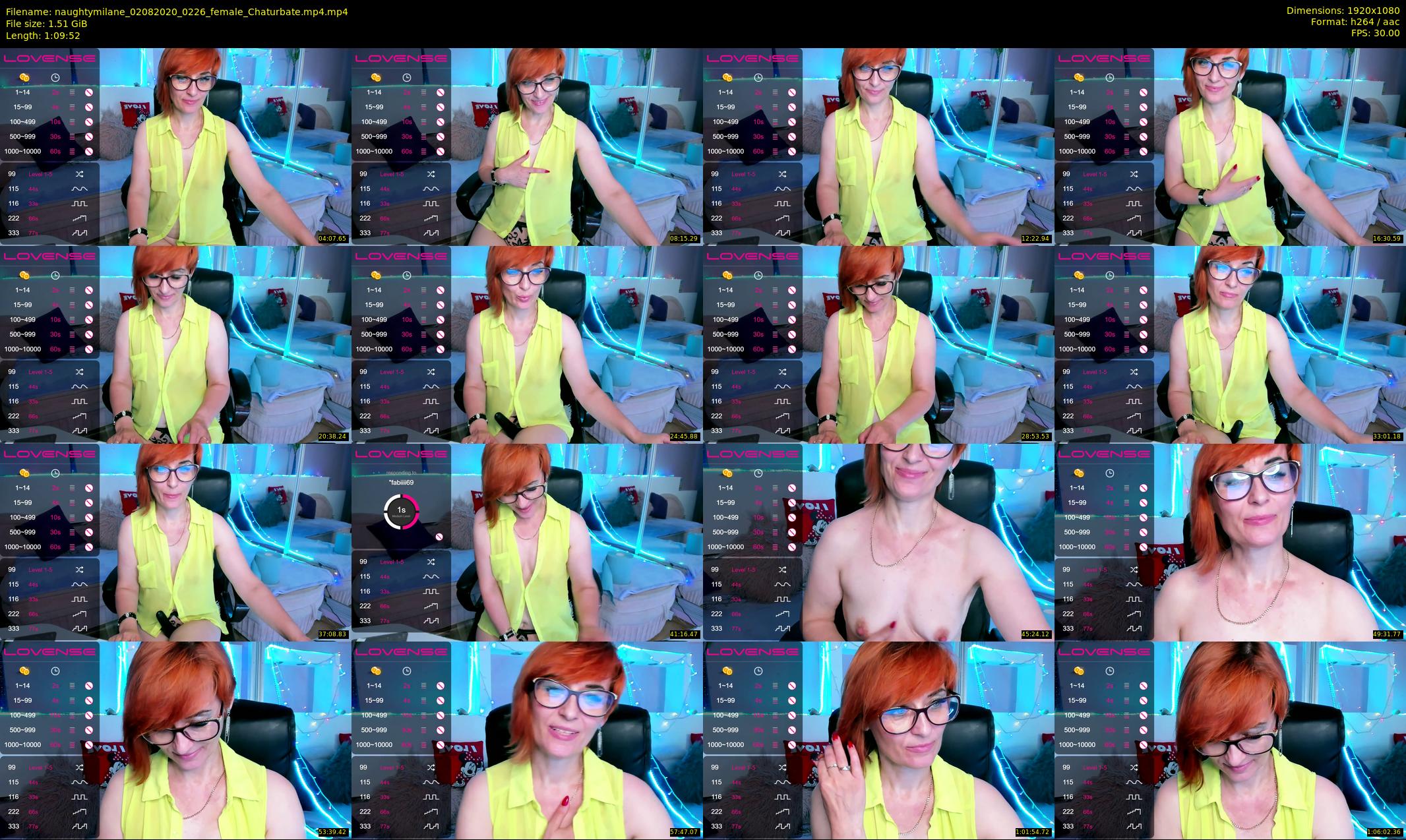 naughtymilane — 70 minute Chaturbate female cam show recording, 1080p, Aug 2, 2020