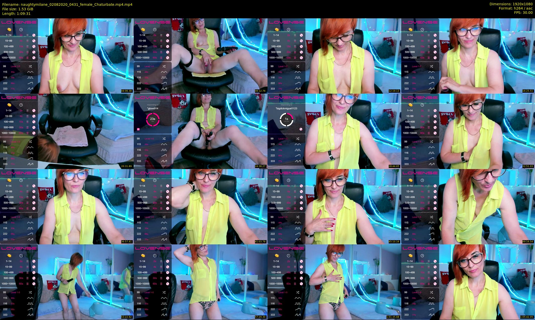 naughtymilane — 70 minute Chaturbate female cam show recording, 1080p, Aug 2, 2020