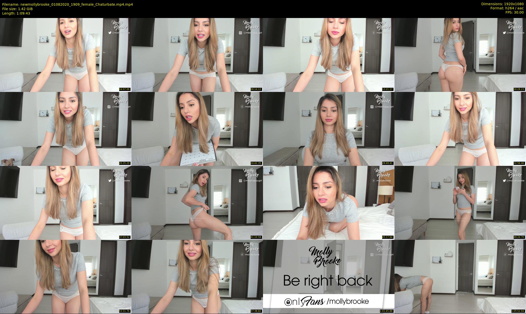 newmollybrooke — 70 minute Chaturbate female cam show recording, 1080p, Aug 1, 2020