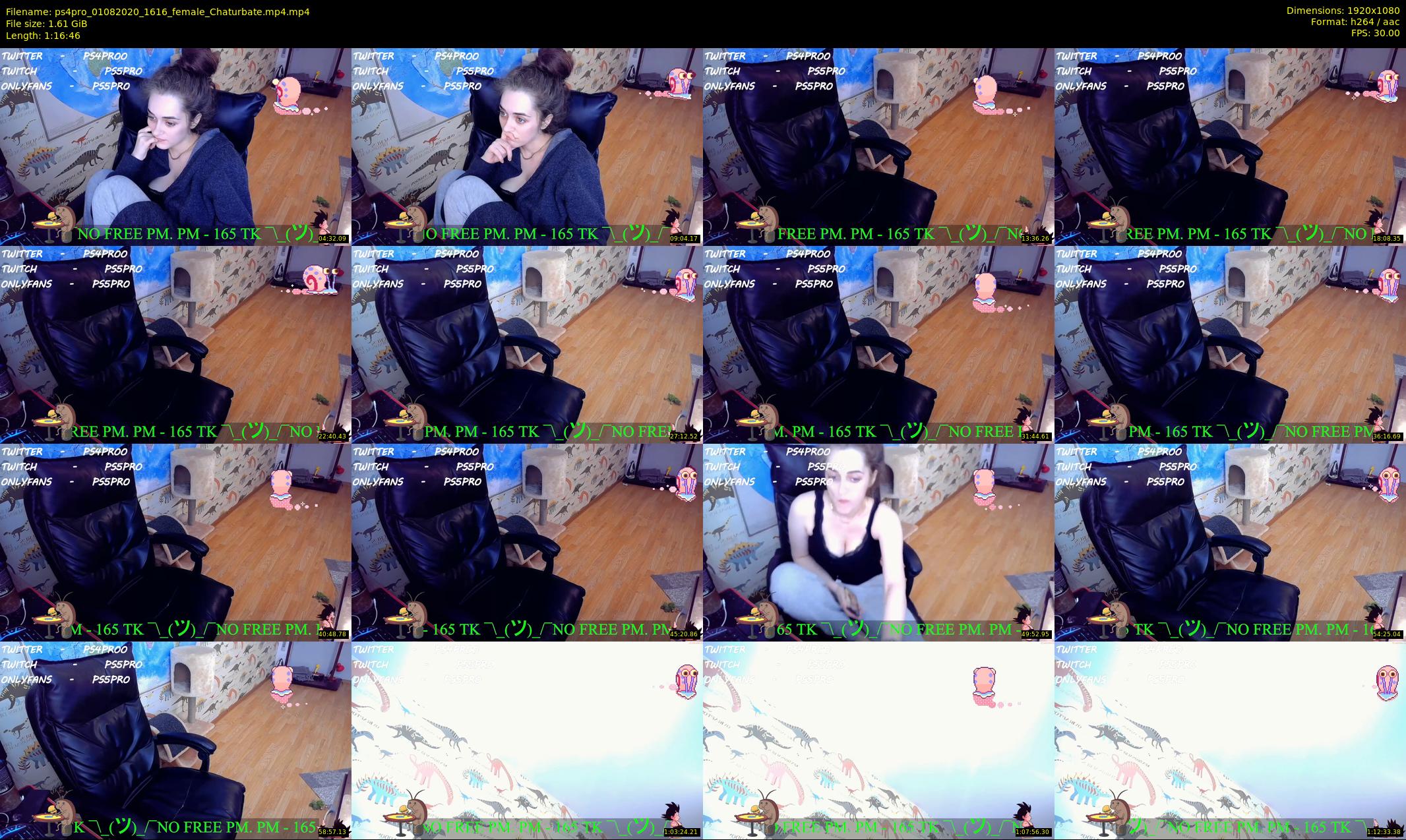 ps4pro — 77 minute Chaturbate female cam show recording, 1080p, Aug 1, 2020