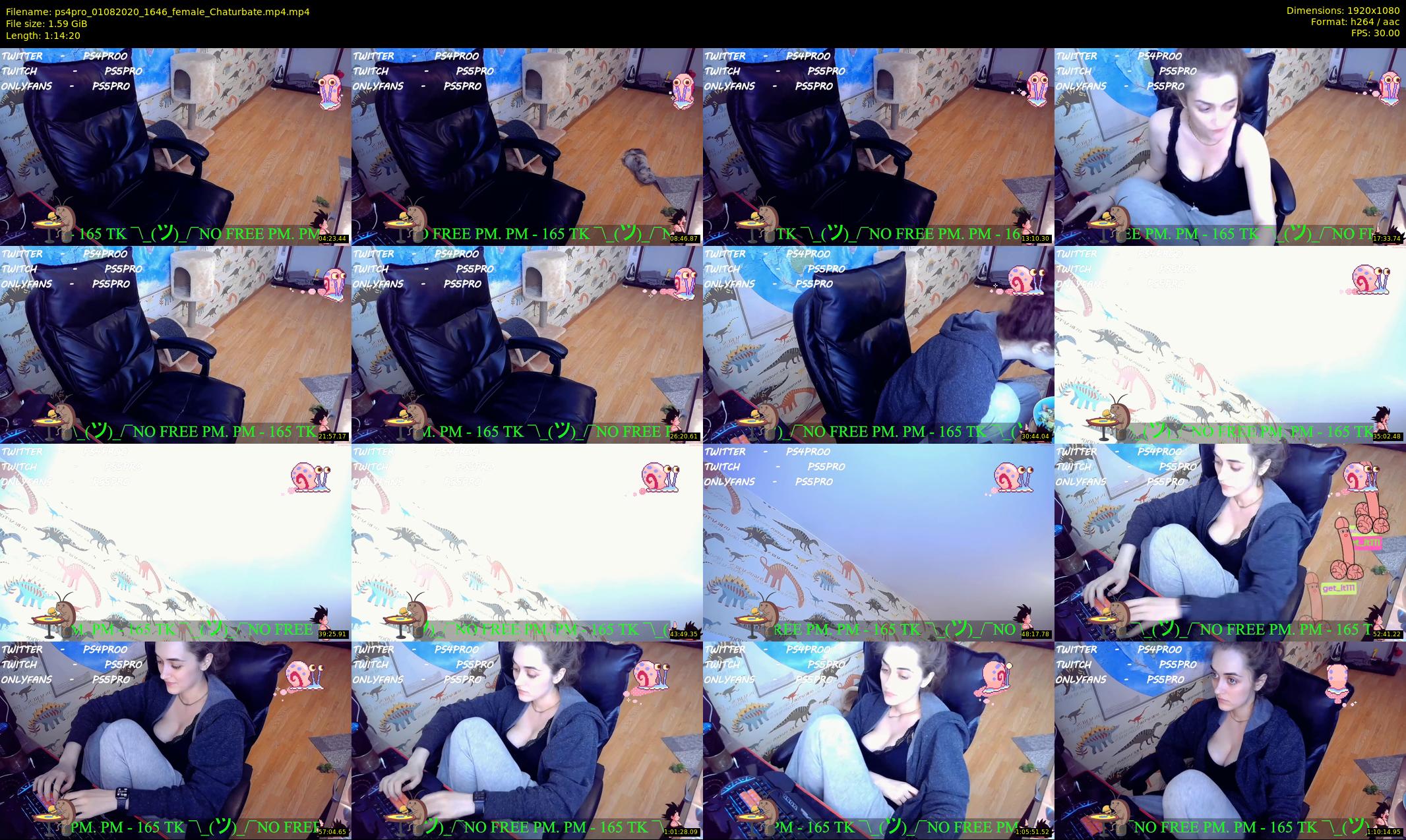 ps4pro — 75 minute Chaturbate female cam show recording, 1080p, Aug 1, 2020