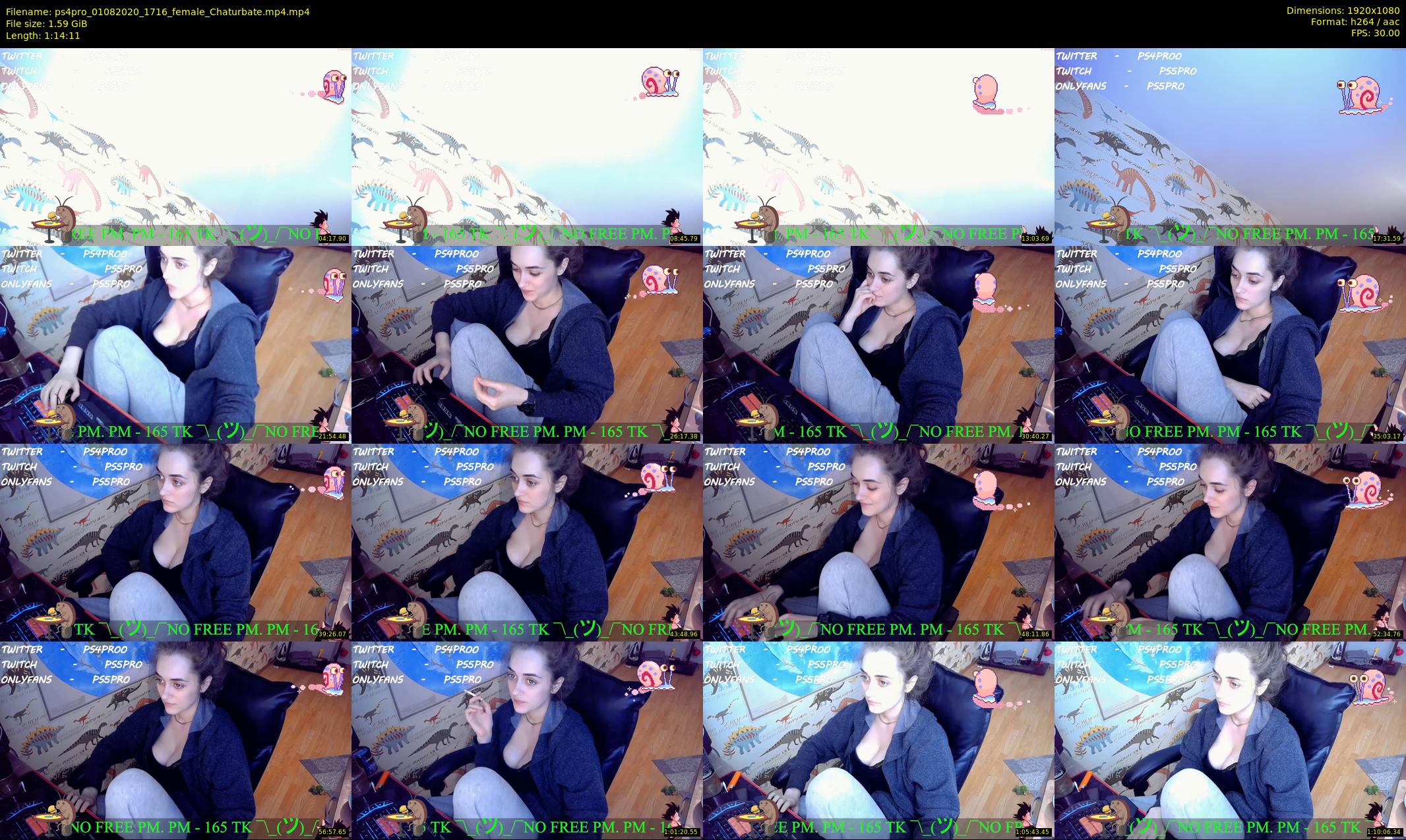 ps4pro — 75 minute Chaturbate female cam show recording, 1080p, Aug 1, 2020