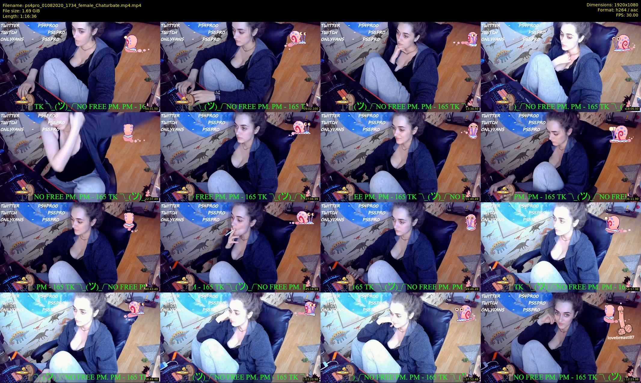 ps4pro — 77 minute Chaturbate female cam show recording, 1080p, Aug 1, 2020