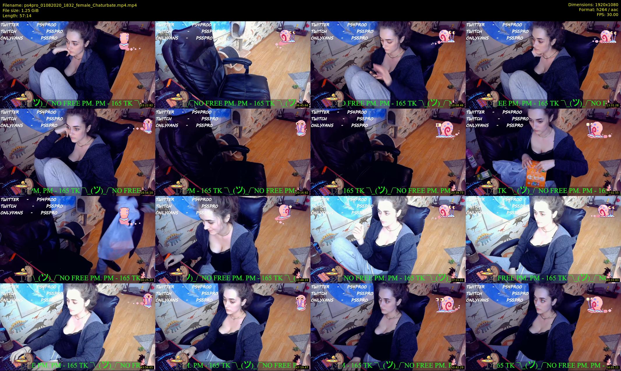 ps4pro — 58 minute Chaturbate female cam show recording, 1080p, Aug 1, 2020