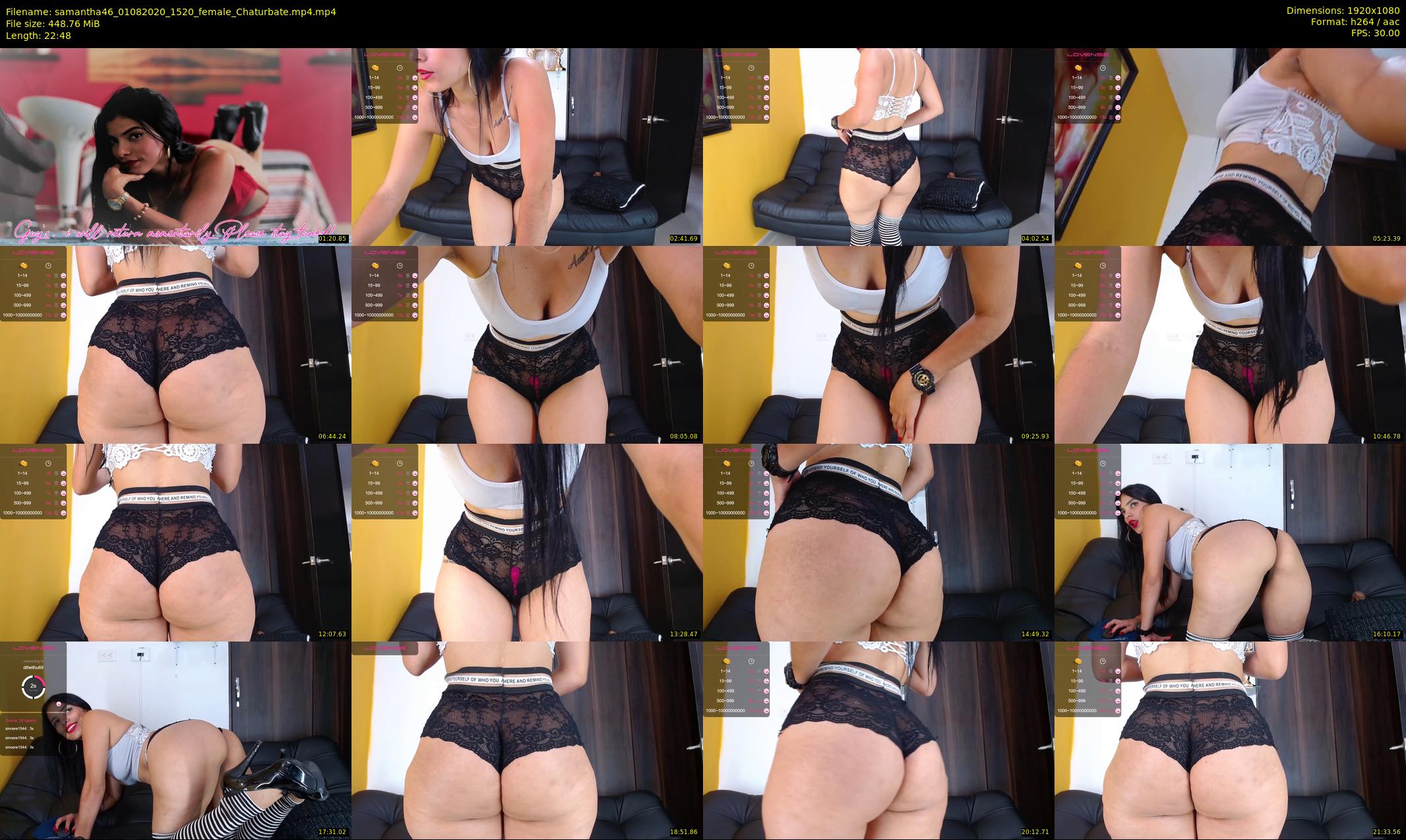 samantha46 — 23 minute Chaturbate female cam show recording, 1080p, Aug 1, 2020