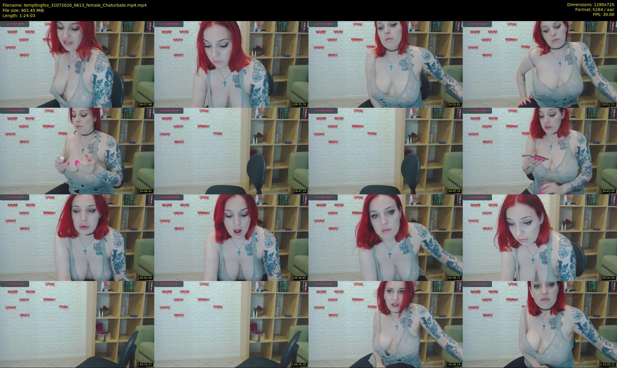 temptingfox — 85 minute Chaturbate female cam show recording, 720p, Jul 31, 2020