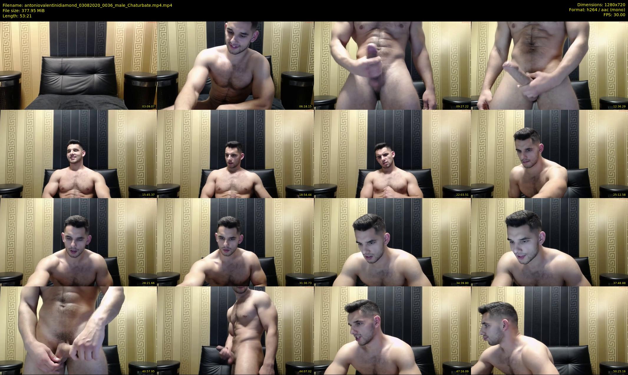 antoniovalentinidiamond — 54 minute Chaturbate male cam show recording, 720p, Aug 3, 2020