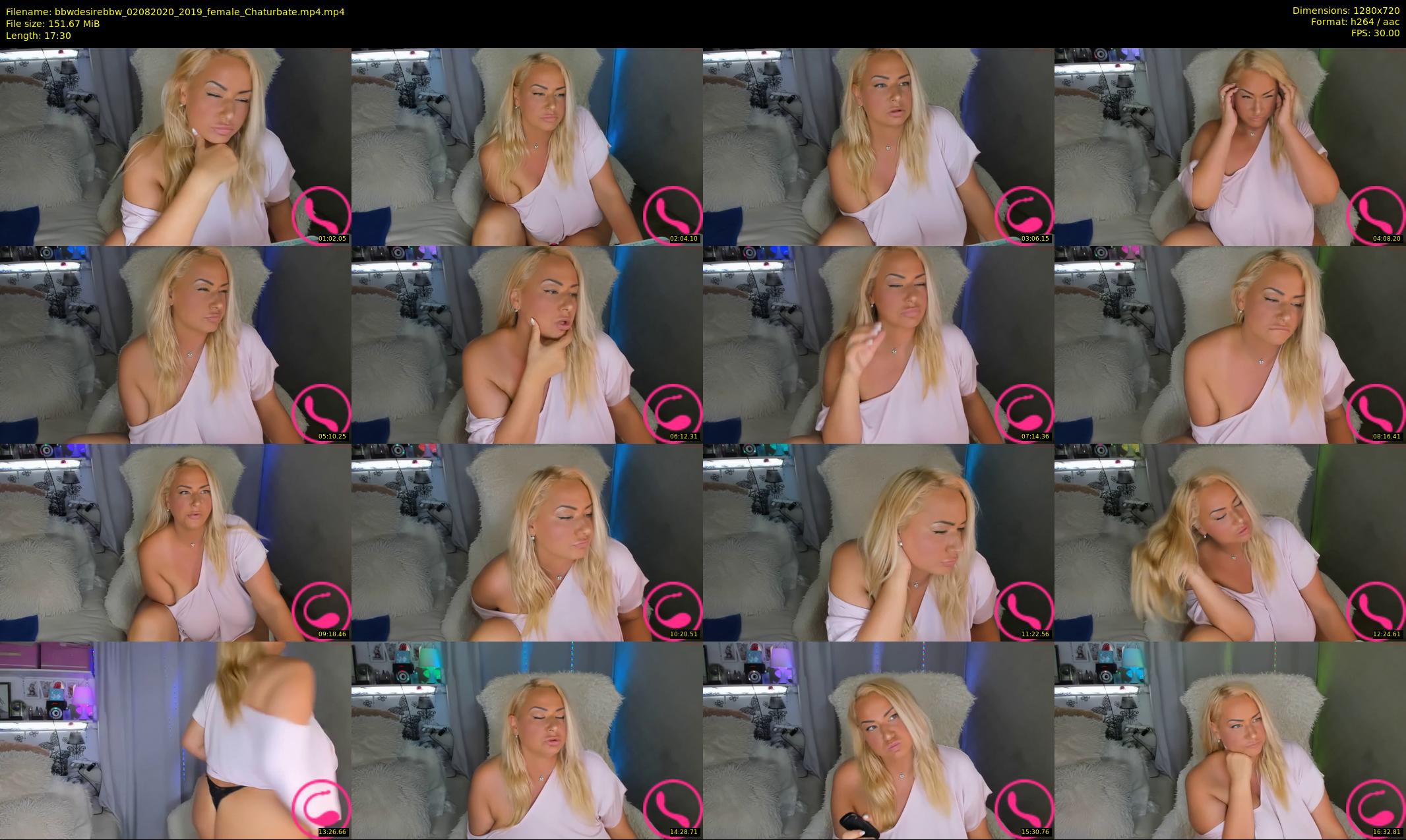 bbwdesirebbw — 18 minute Chaturbate female cam show recording, 720p, Aug 2, 2020