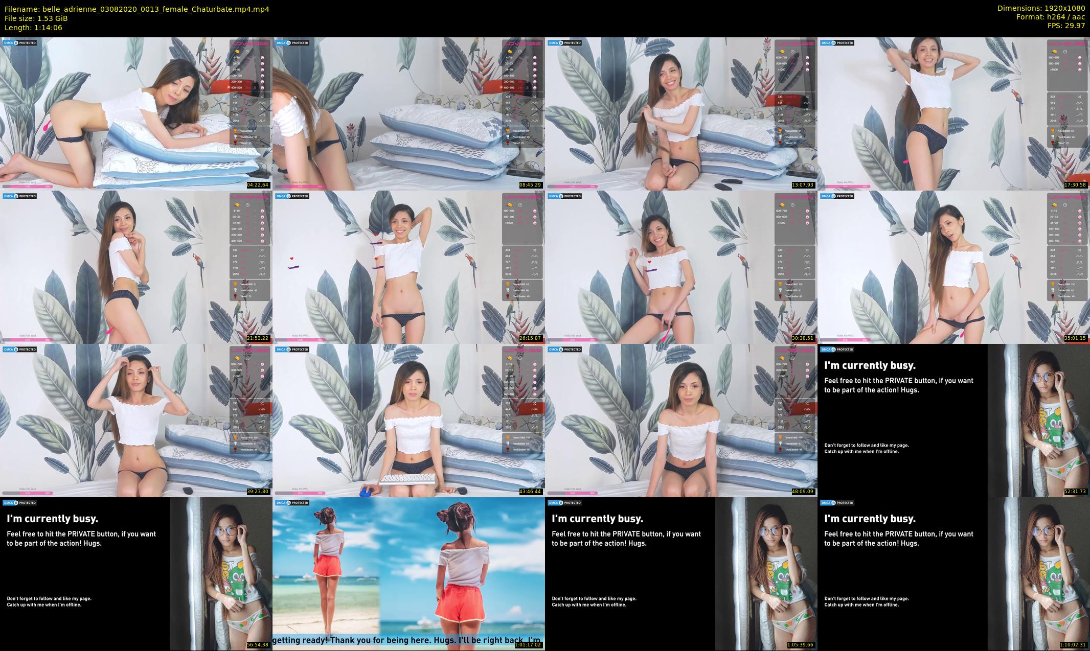 belle_adrienne — 75 minute Chaturbate couple cam show recording, 1080p, Aug 3, 2020