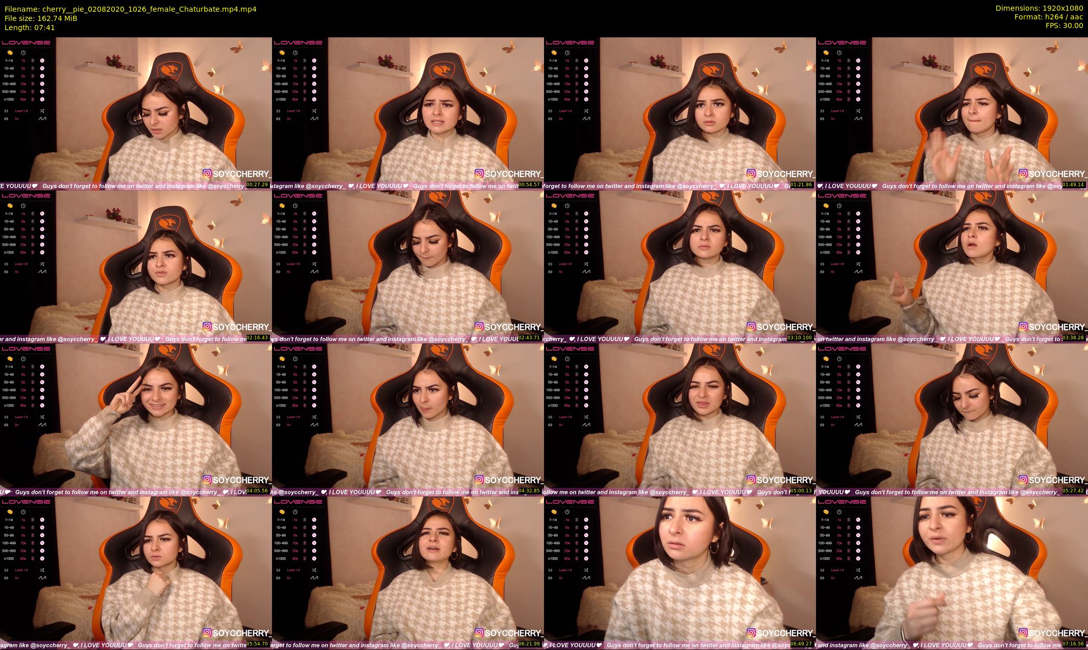 cherry__pie — 8 minute Chaturbate female cam show recording, 1080p, Aug 2, 2020