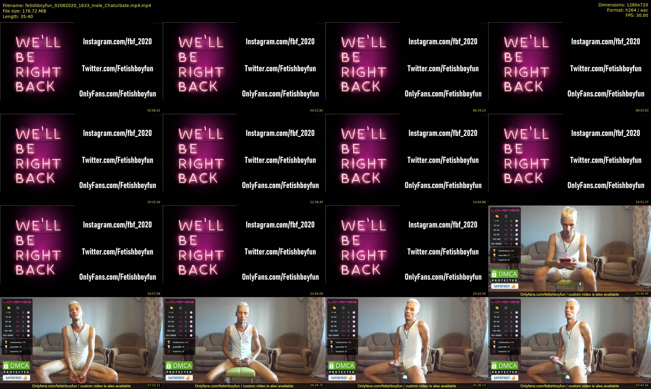 fetishboyfun — 36 minute Chaturbate male cam show recording, 720p, Aug 2, 2020