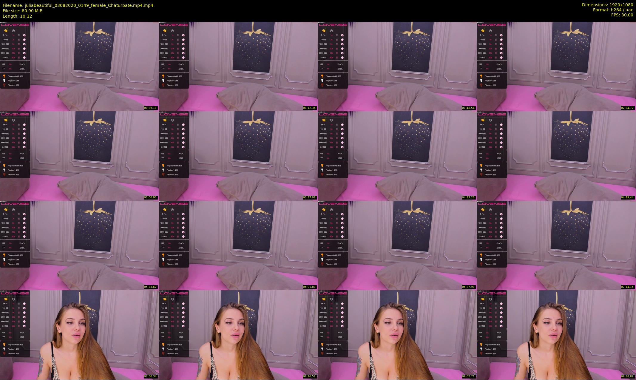 juliabeautiful — 11 minute Chaturbate female cam show recording, 1080p, Aug 3, 2020