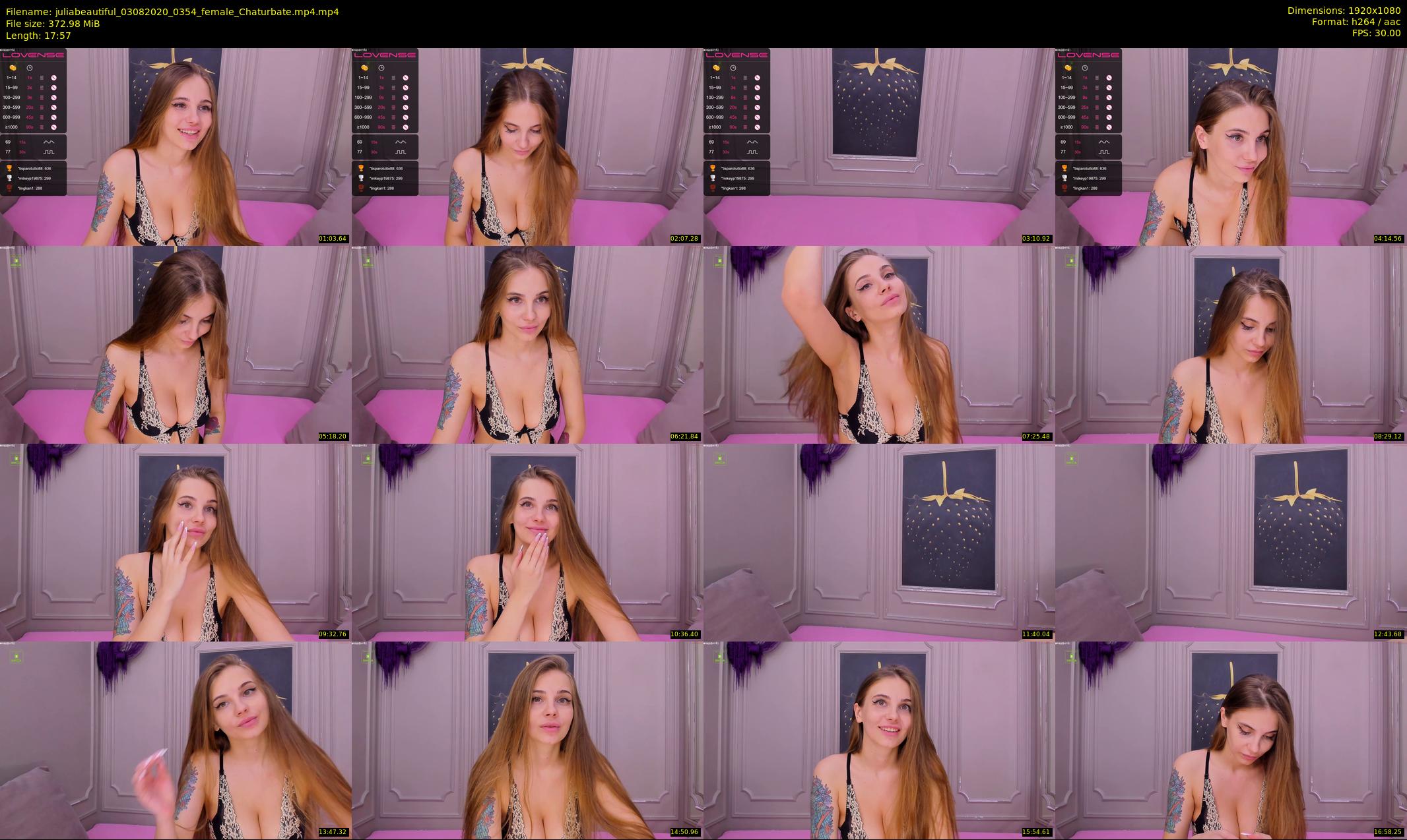 juliabeautiful — 18 minute Chaturbate female cam show recording, 1080p, Aug 3, 2020