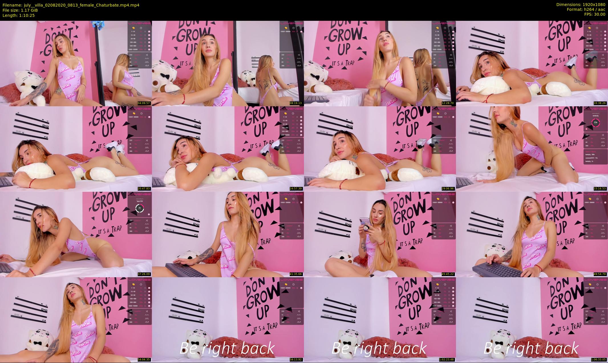 july__villa — 71 minute Chaturbate female cam show recording, 1080p, Aug 2, 2020