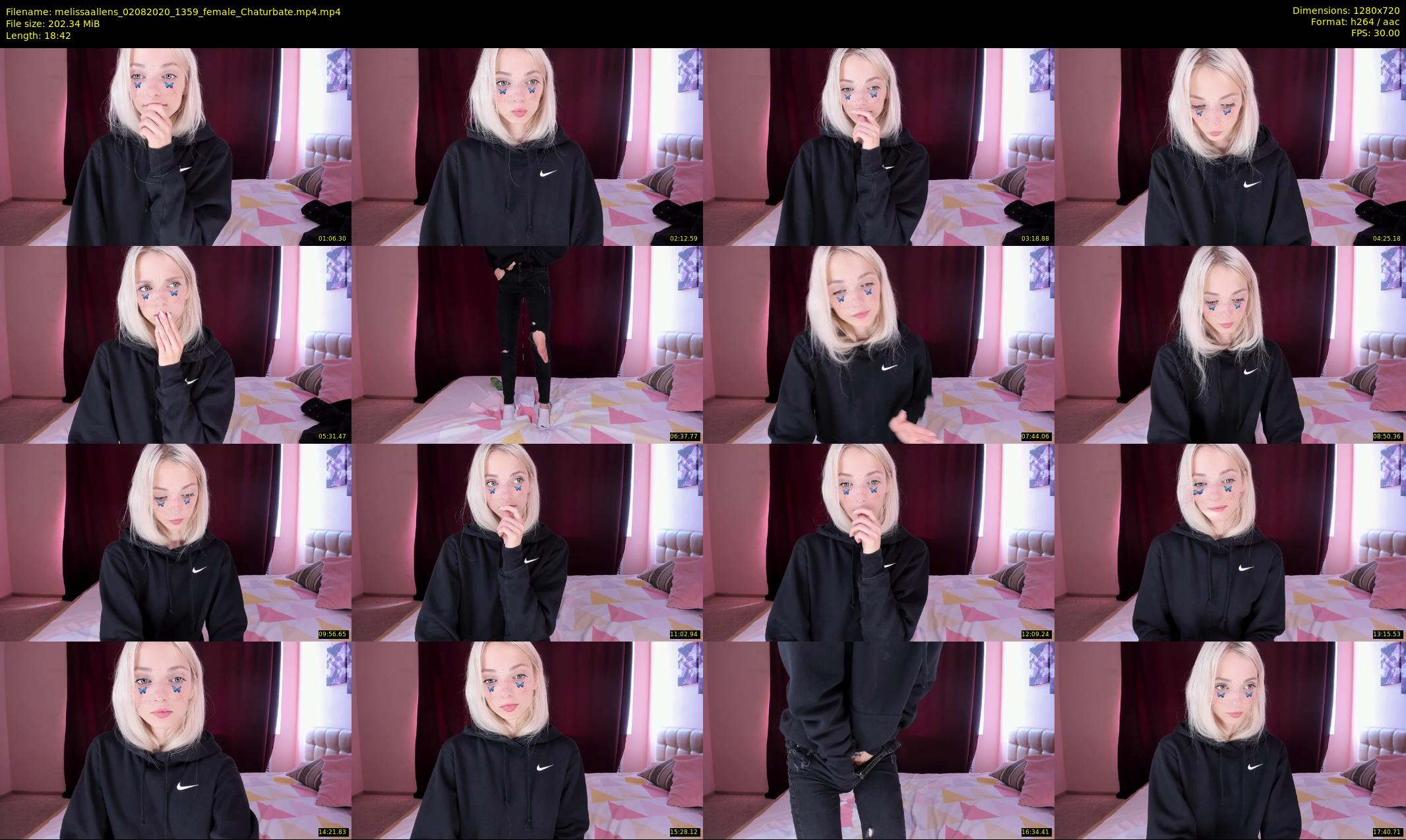 melissaallens — 19 minute Chaturbate female cam show recording, 720p, Aug 2, 2020