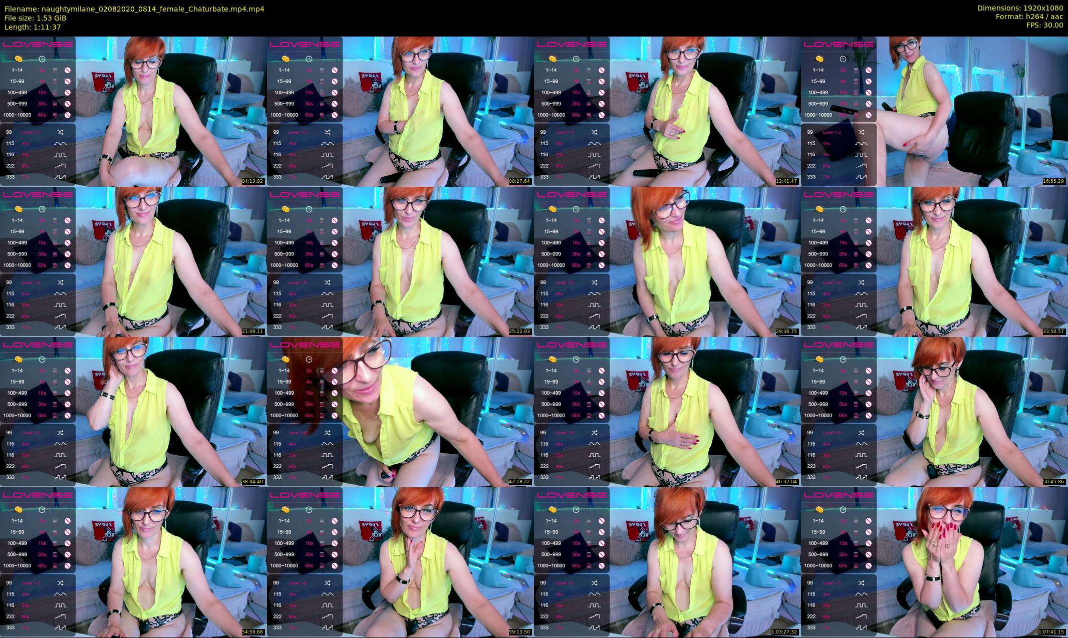 naughtymilane — 72 minute Chaturbate female cam show recording, 1080p, Aug 2, 2020
