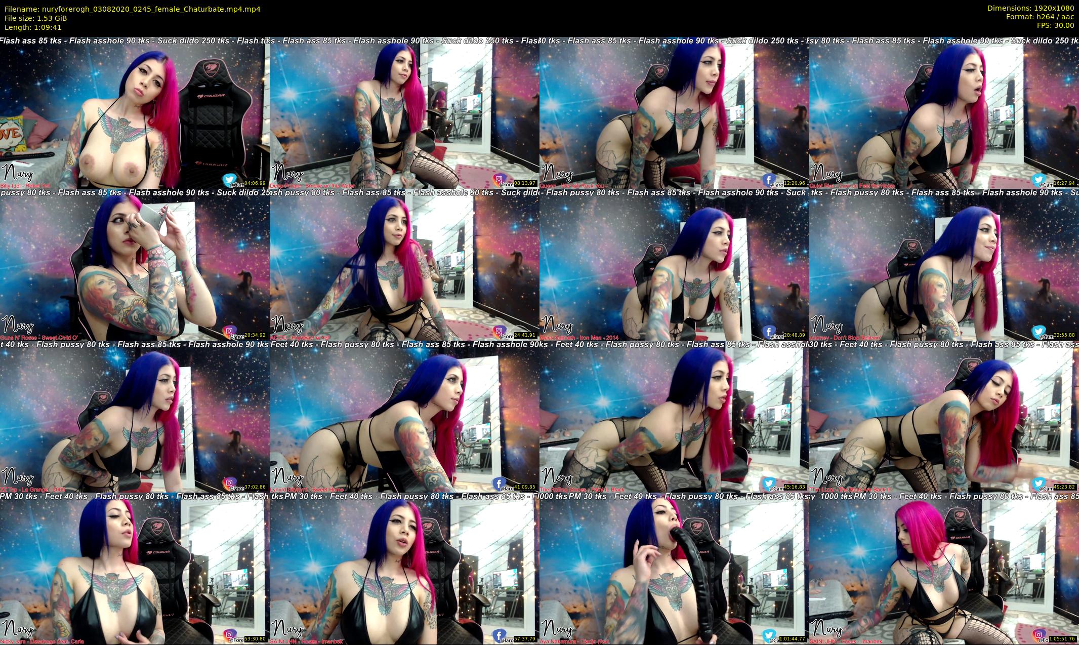 nuryforerogh — 70 minute Chaturbate female cam show recording, 1080p, Aug 3, 2020