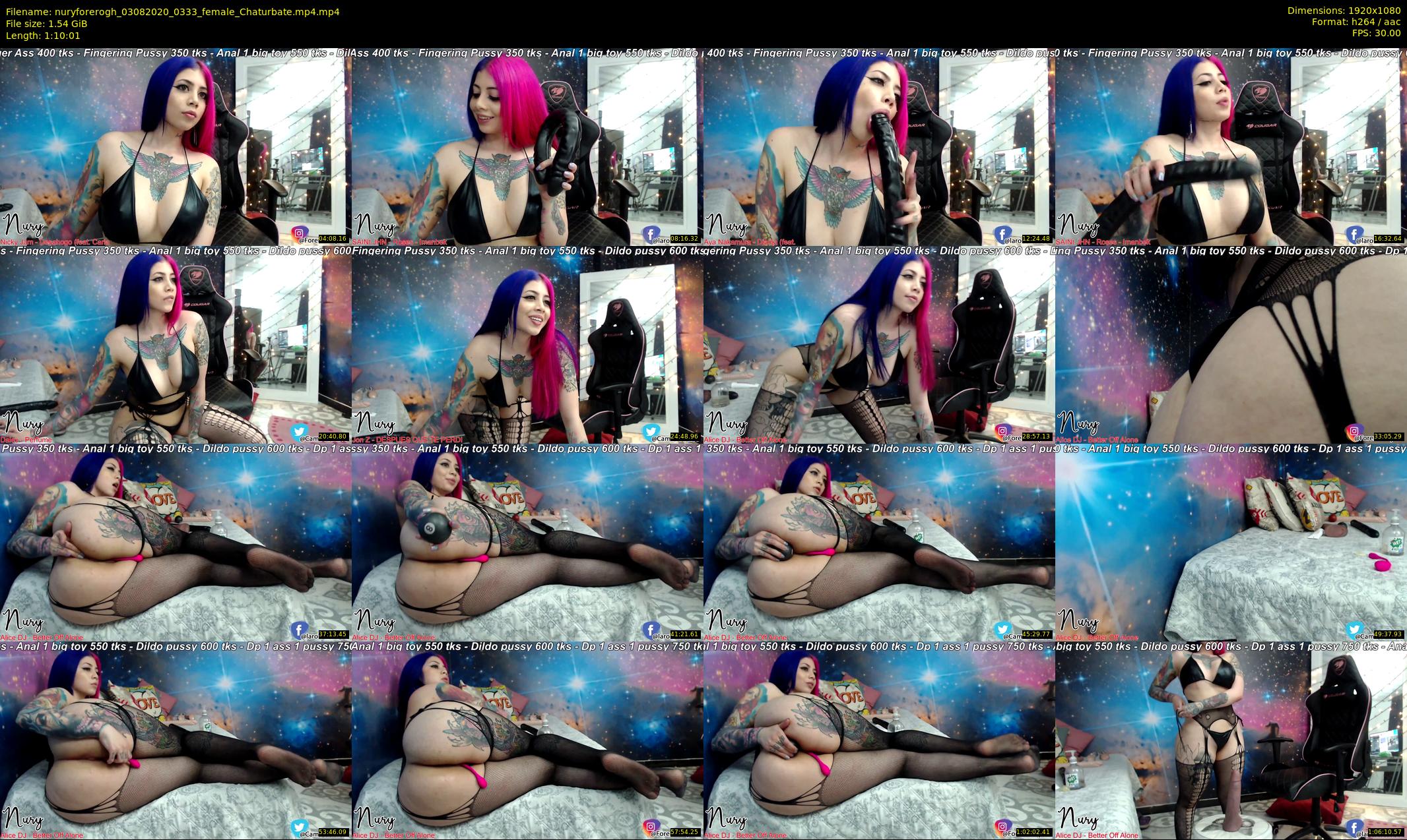 nuryforerogh — 71 minute Chaturbate female cam show recording, 1080p, Aug 3, 2020