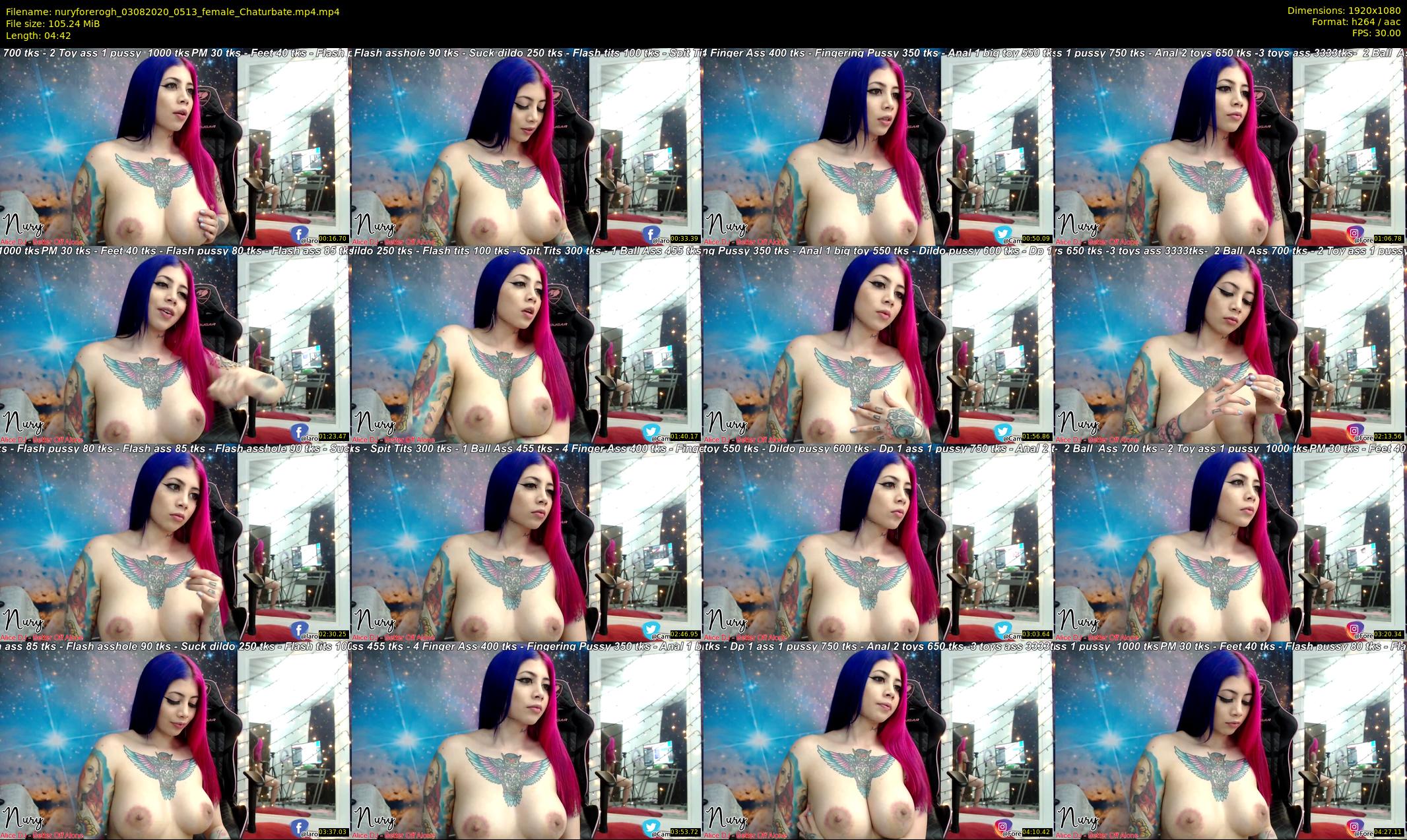 nuryforerogh — 5 minute Chaturbate female cam show recording, 1080p, Aug 3, 2020