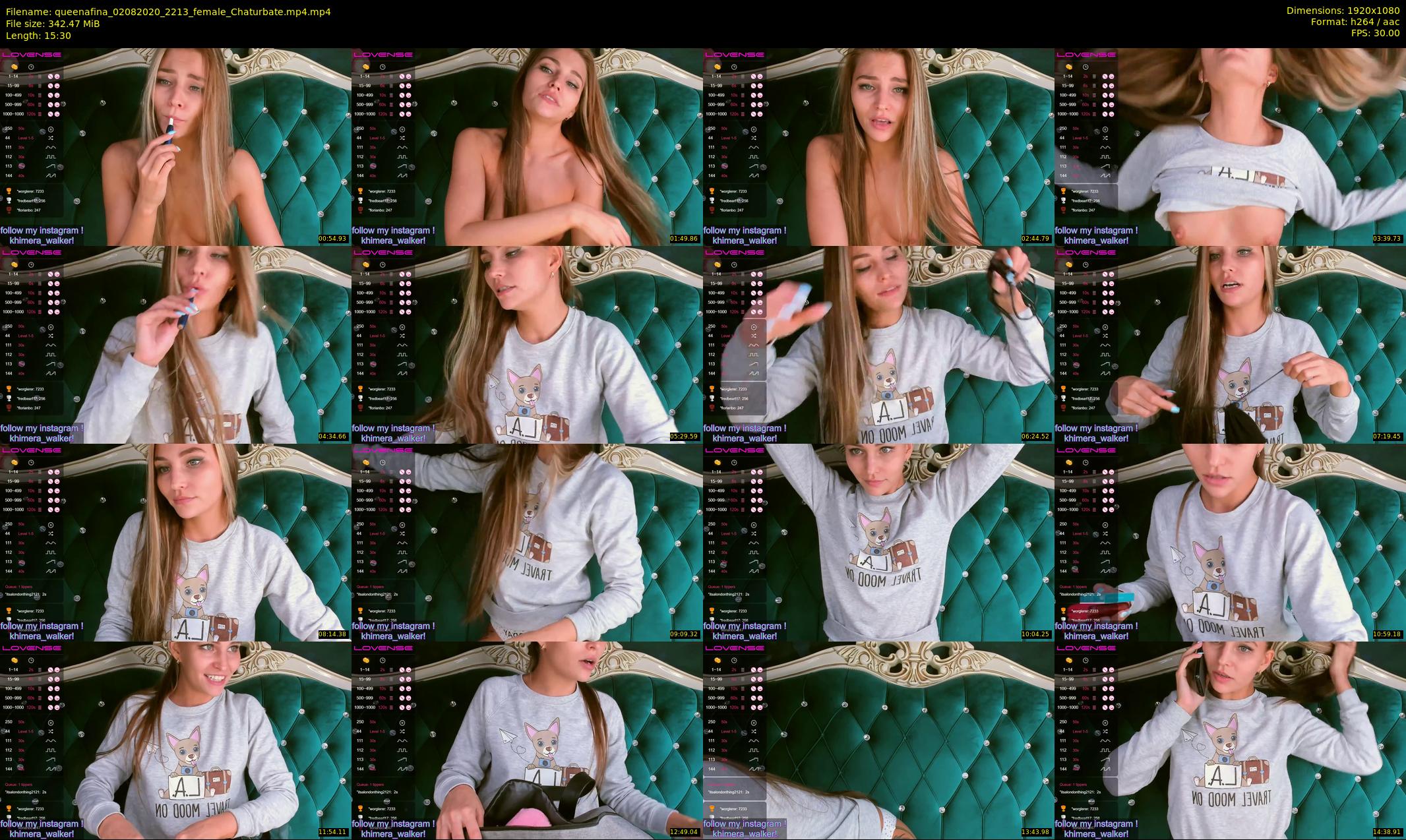 queenafina — 16 minute Chaturbate female cam show recording, 1080p, Aug 2, 2020