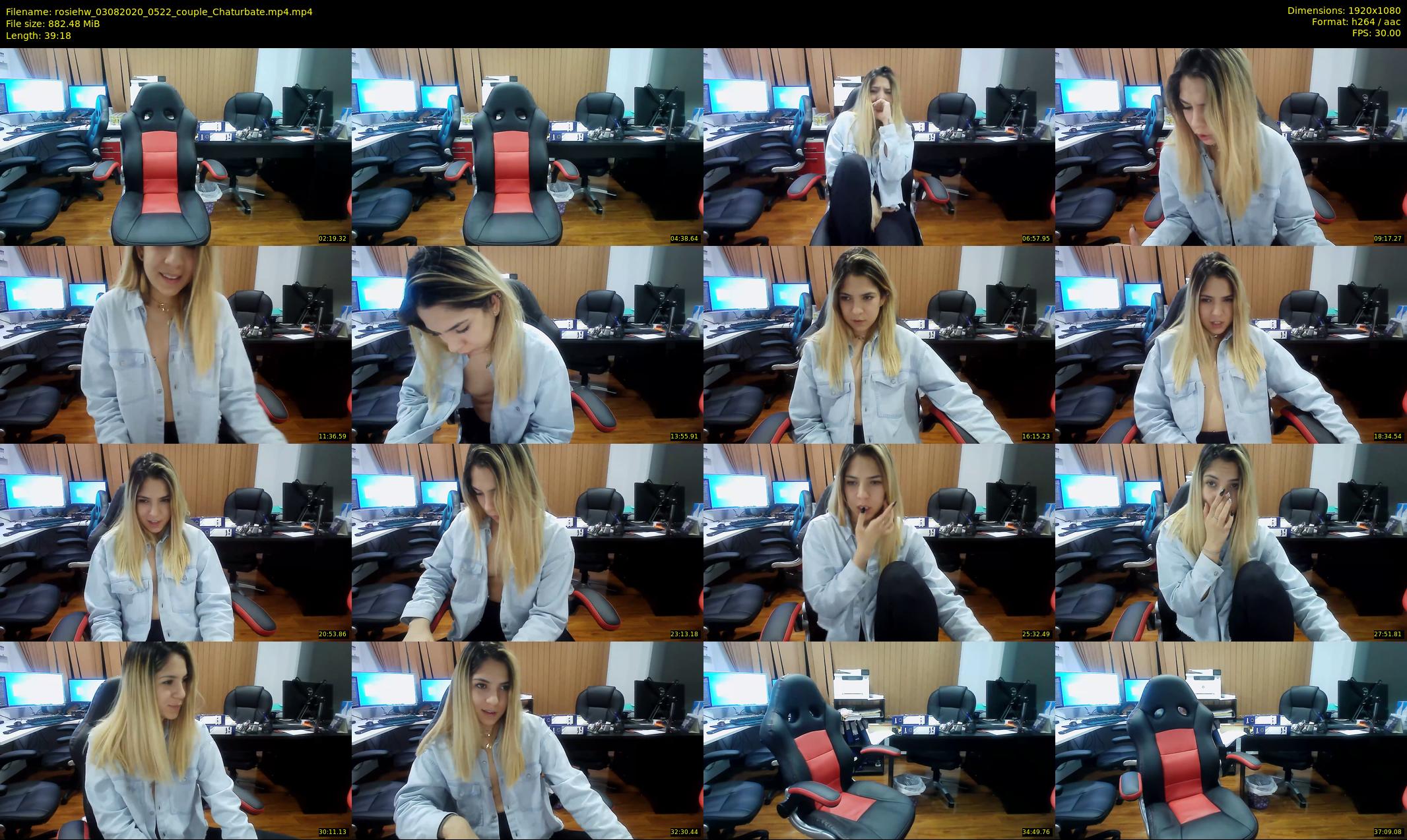 rosiehw — 40 minute Chaturbate couple cam show recording, 1080p, Aug 3, 2020