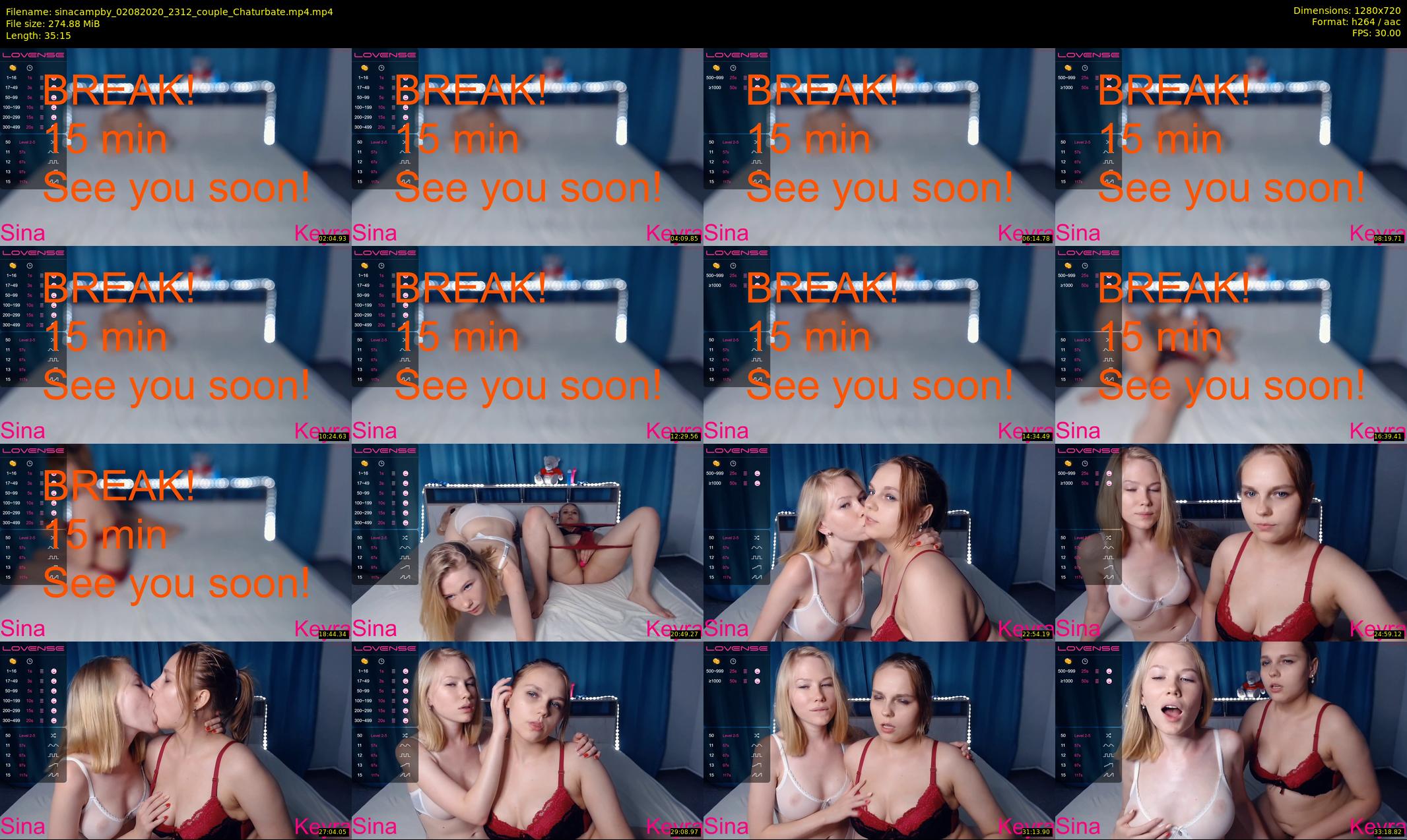 sinacampby — 36 minute Chaturbate couple cam show recording, 720p, Aug 2, 2020