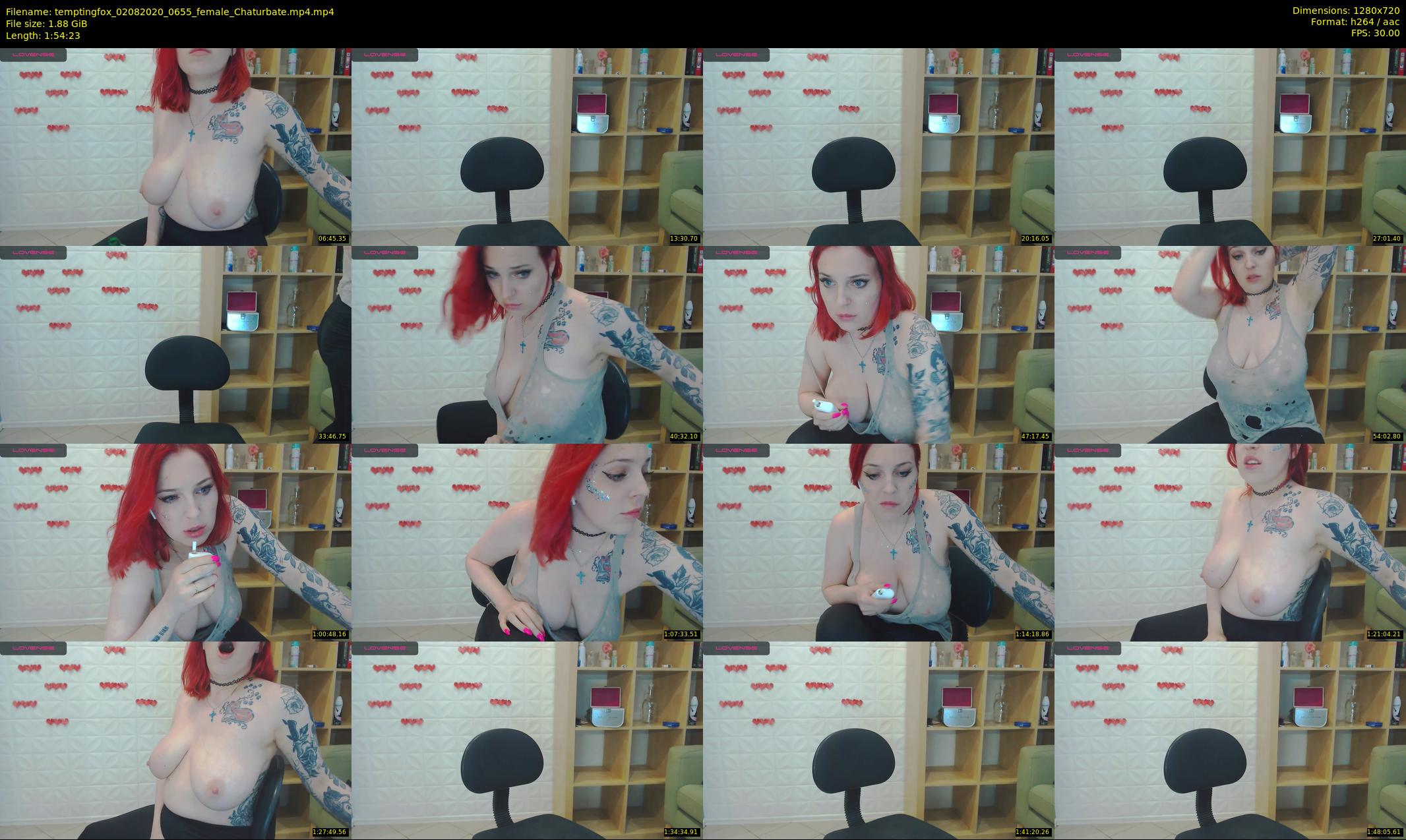 temptingfox — 115 minute Chaturbate female cam show recording, 720p, Aug 2, 2020
