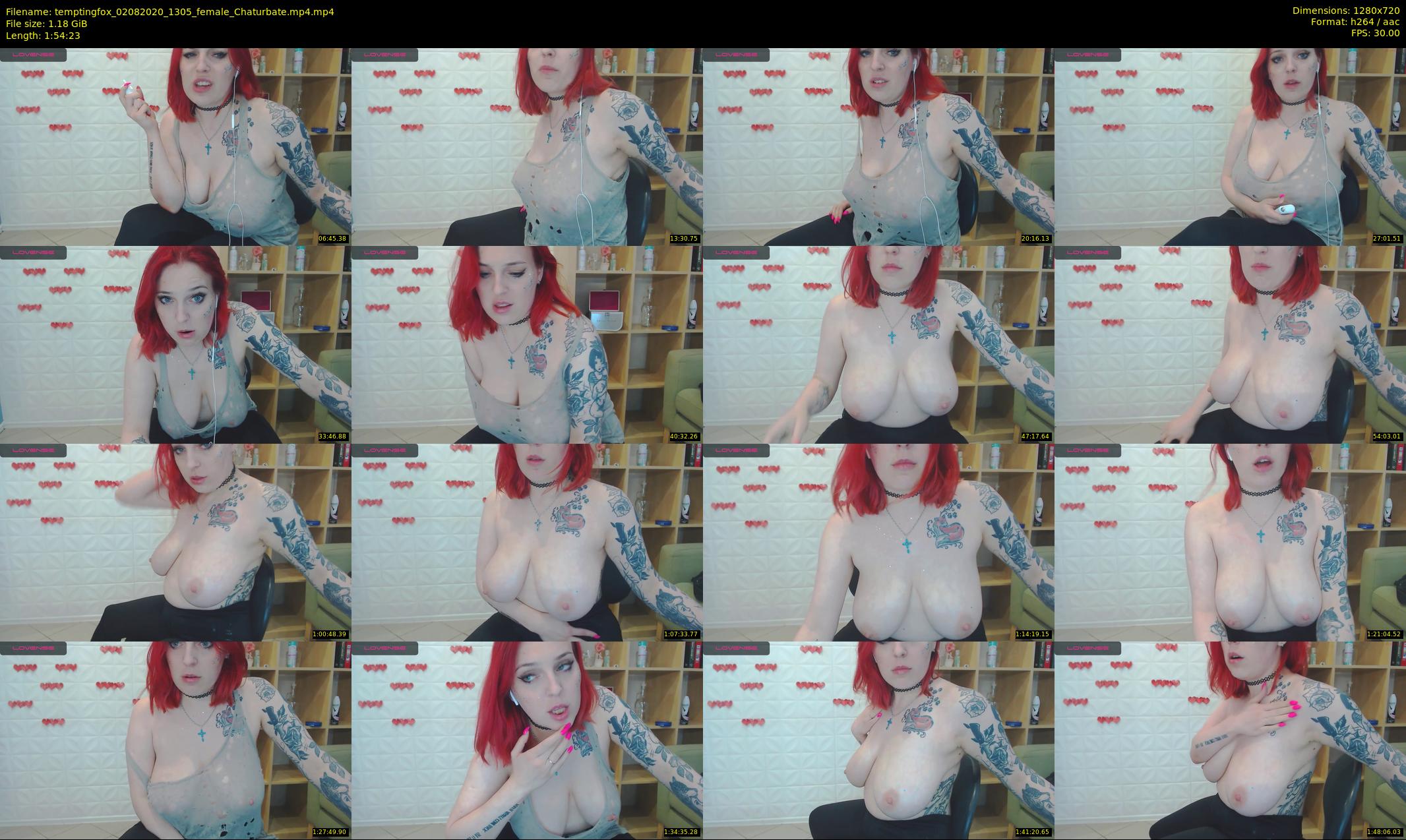 temptingfox — 115 minute Chaturbate female cam show recording, 720p, Aug 2, 2020