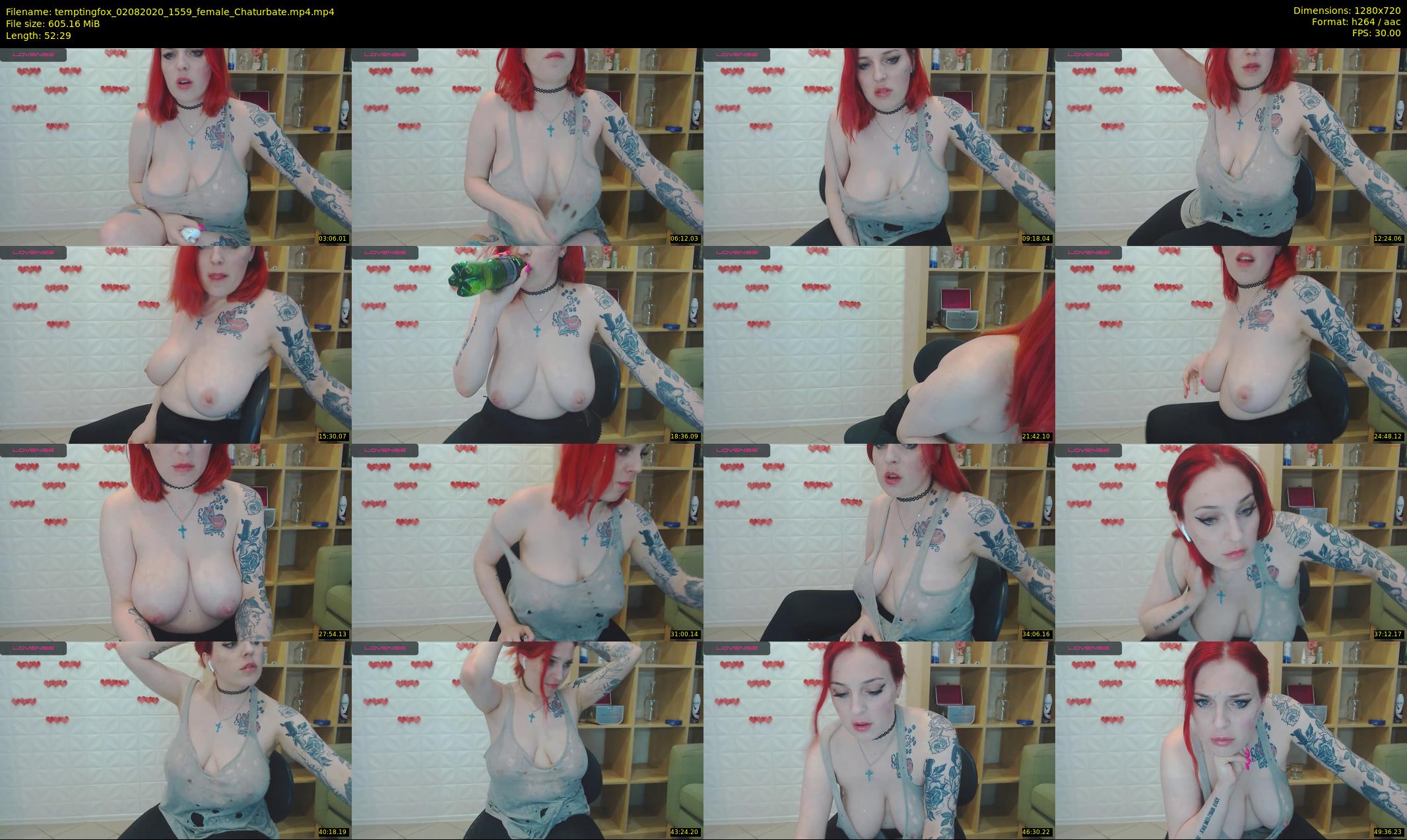 temptingfox — 53 minute Chaturbate female cam show recording, 720p, Aug 2, 2020