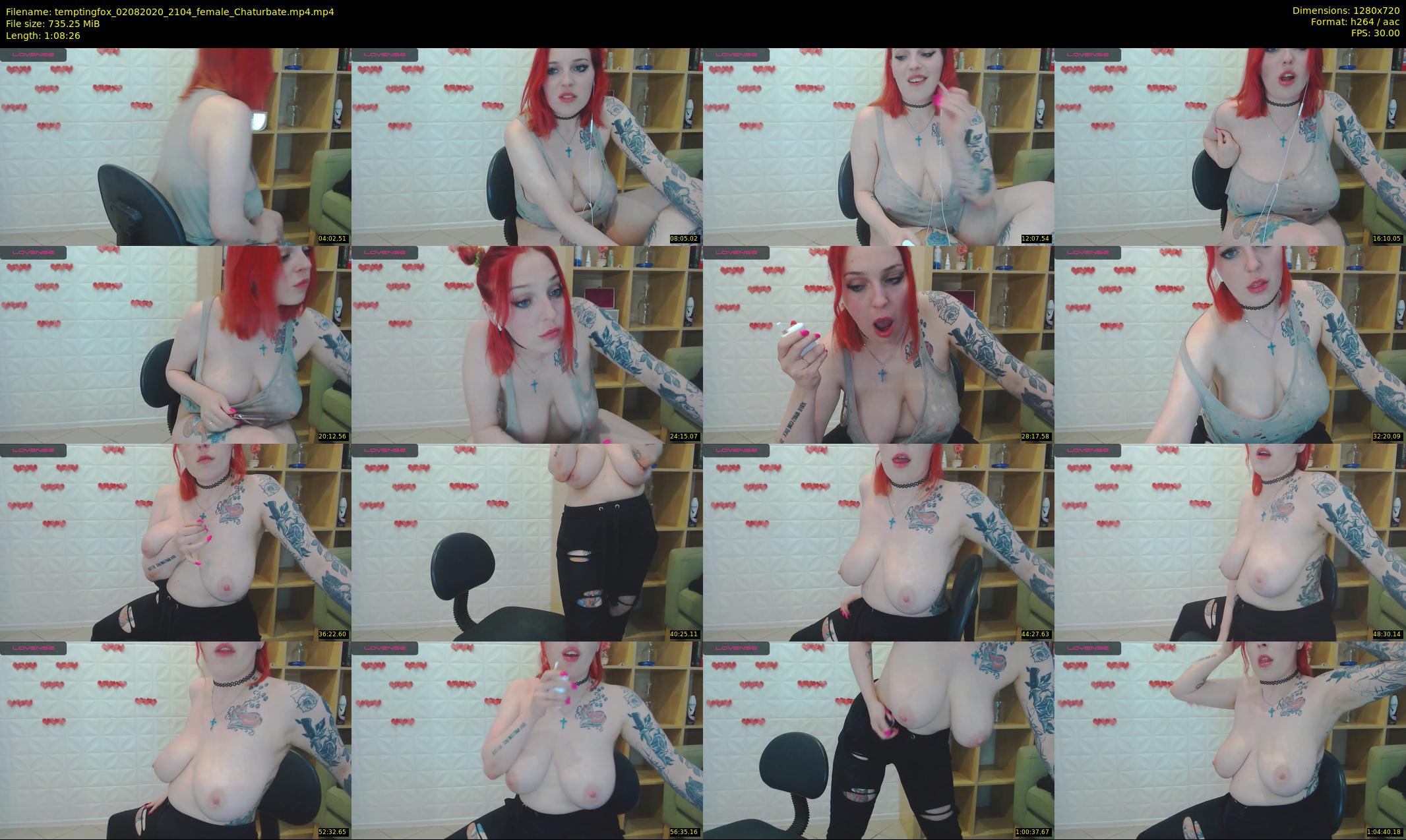 temptingfox — 69 minute Chaturbate female cam show recording, 720p, Aug 2, 2020
