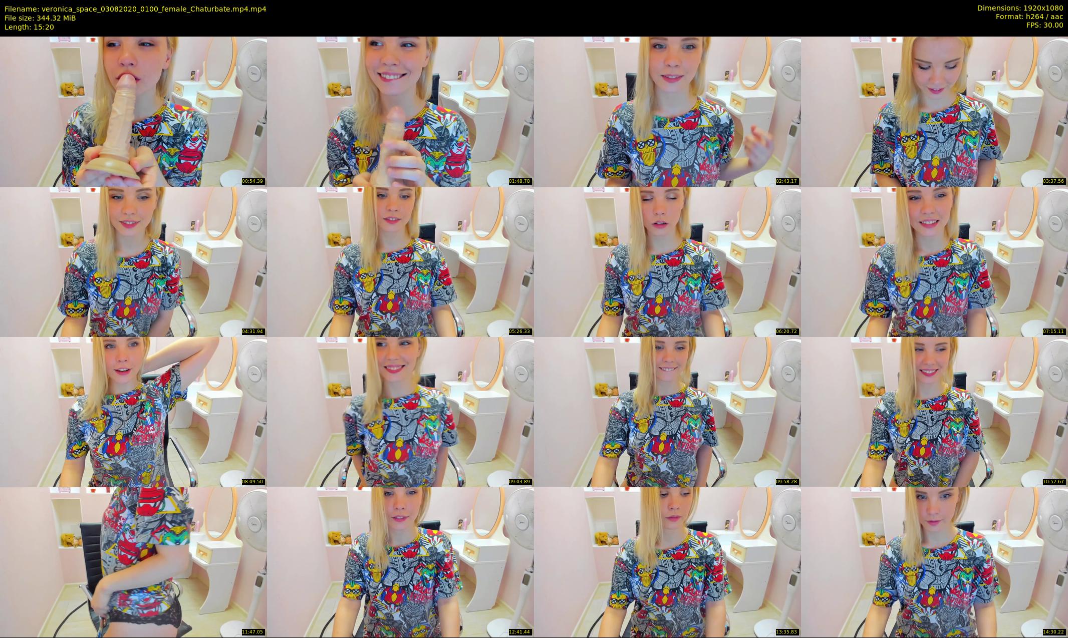 veronica_space — 16 minute Chaturbate female cam show recording, 1080p, Aug 3, 2020
